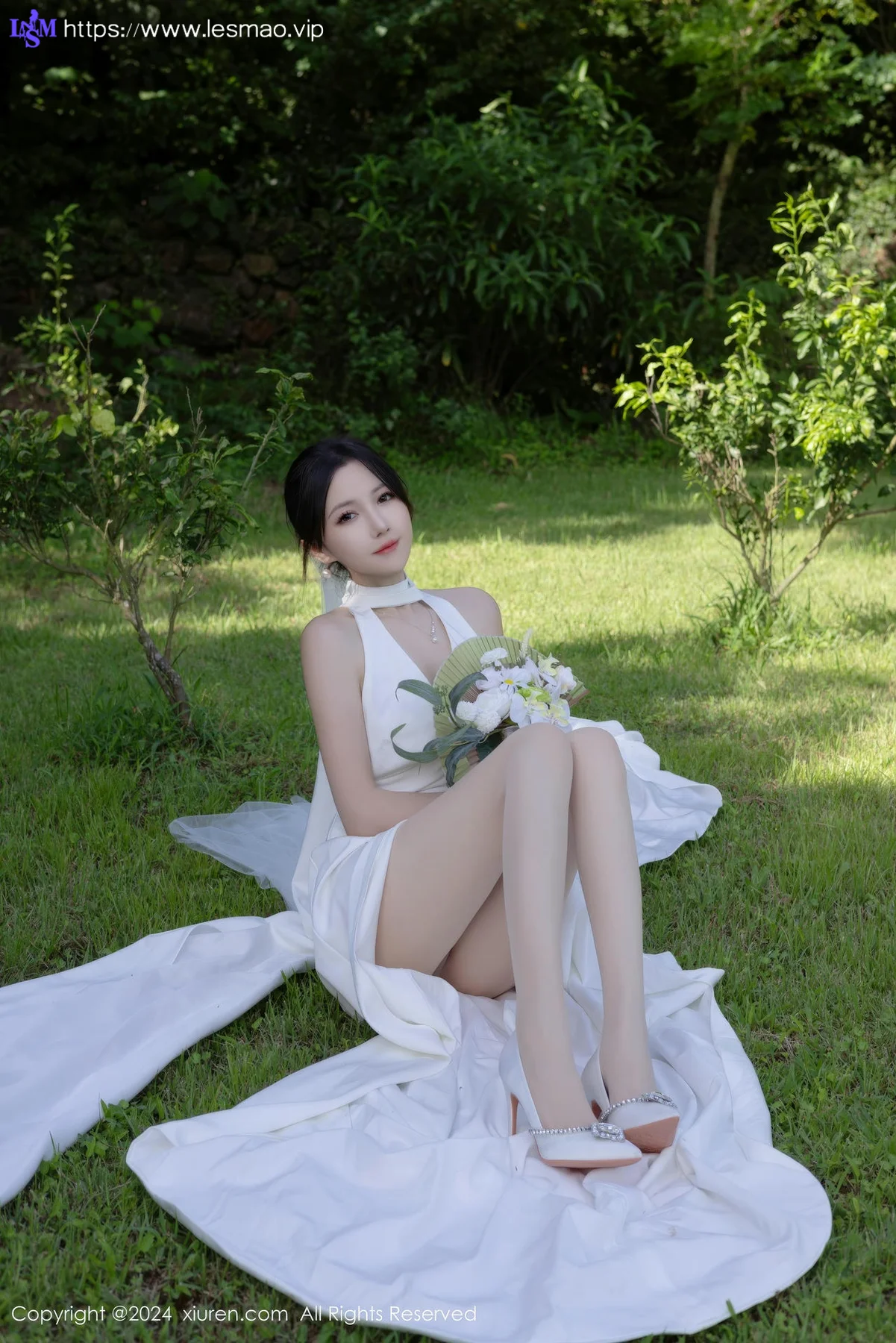 XiuRen 秀人 No.9387 鱼子酱Fish 妩媚新娘白纱 - 16