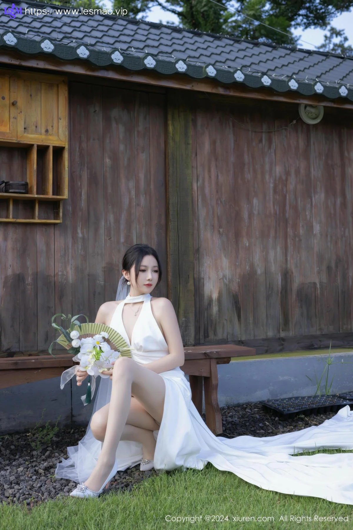 XiuRen 秀人 No.9387 鱼子酱Fish 妩媚新娘白纱 - 19