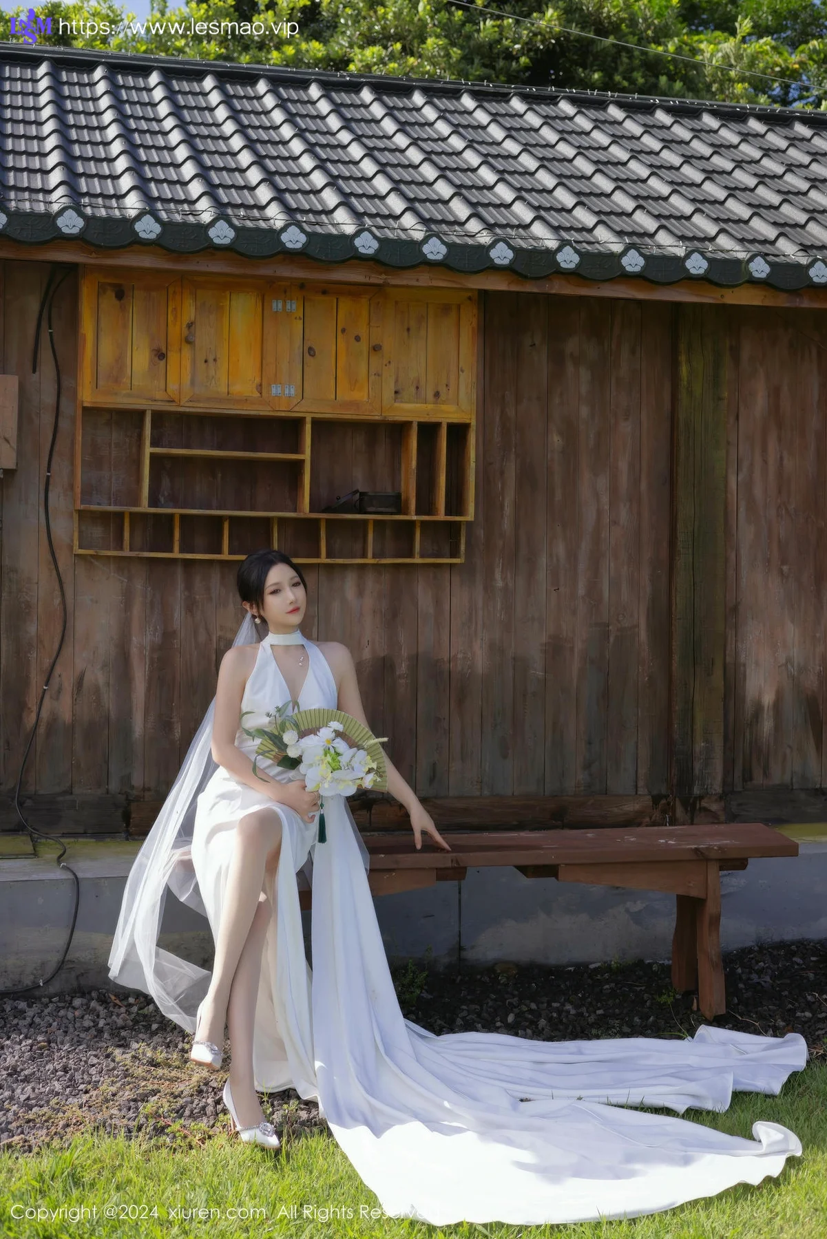 XiuRen 秀人 No.9387 鱼子酱Fish 妩媚新娘白纱 - 23