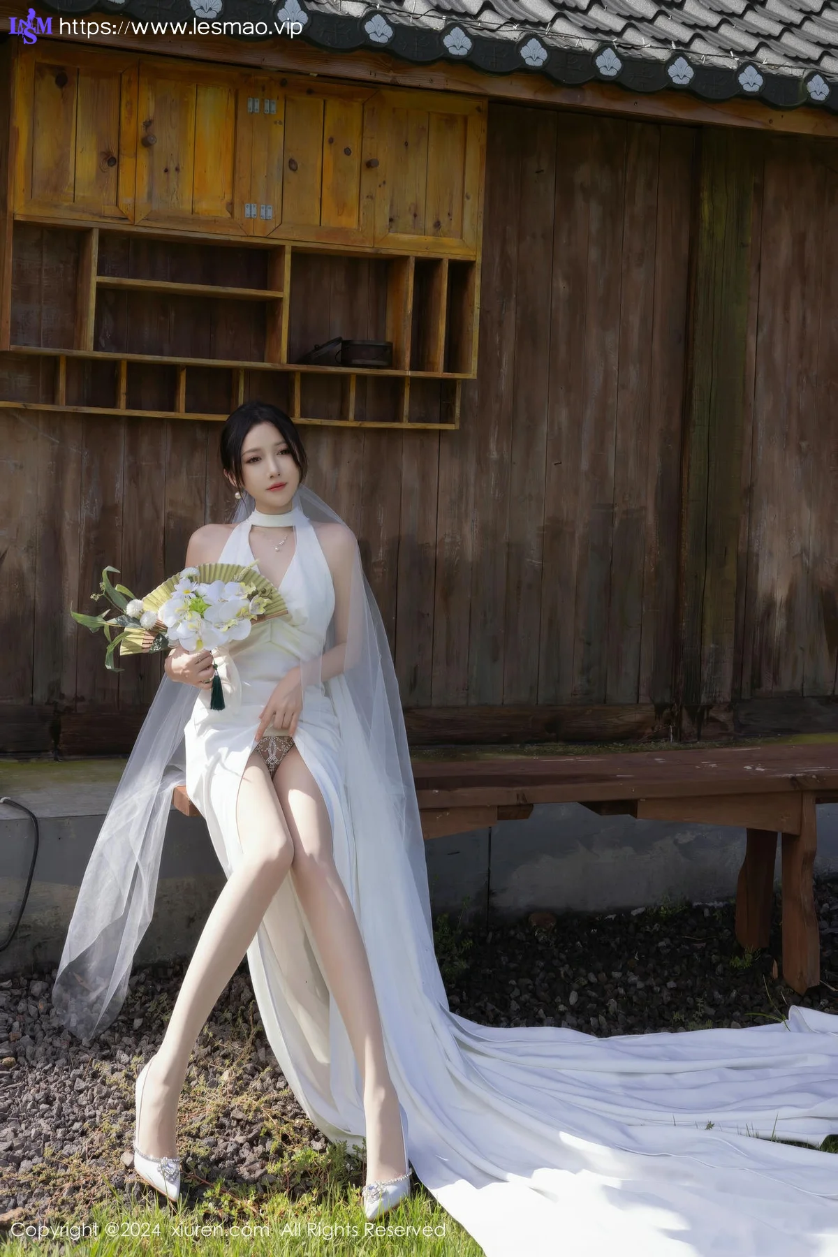 XiuRen 秀人 No.9387 鱼子酱Fish 妩媚新娘白纱 - 25