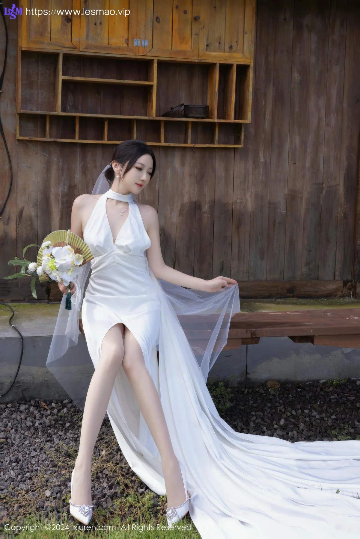 XiuRen 秀人 No.9387 鱼子酱Fish 妩媚新娘白纱 - 27