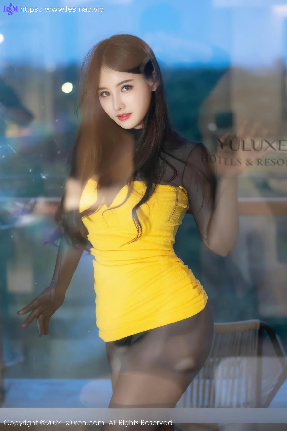 XiuRen 秀人 No.9391 诗诗kiki 乳贴爆乳连体黑丝 - 12