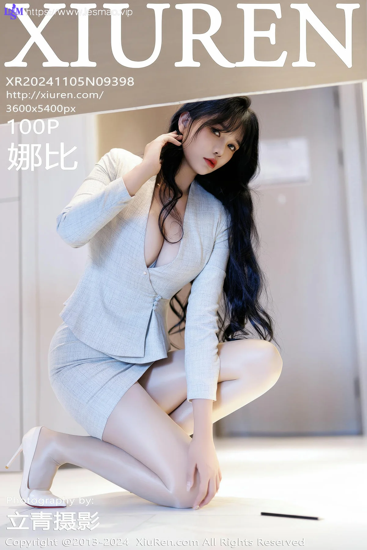 XiuRen 秀人 No.9398 娜比 低领爆乳ol制服 - 101