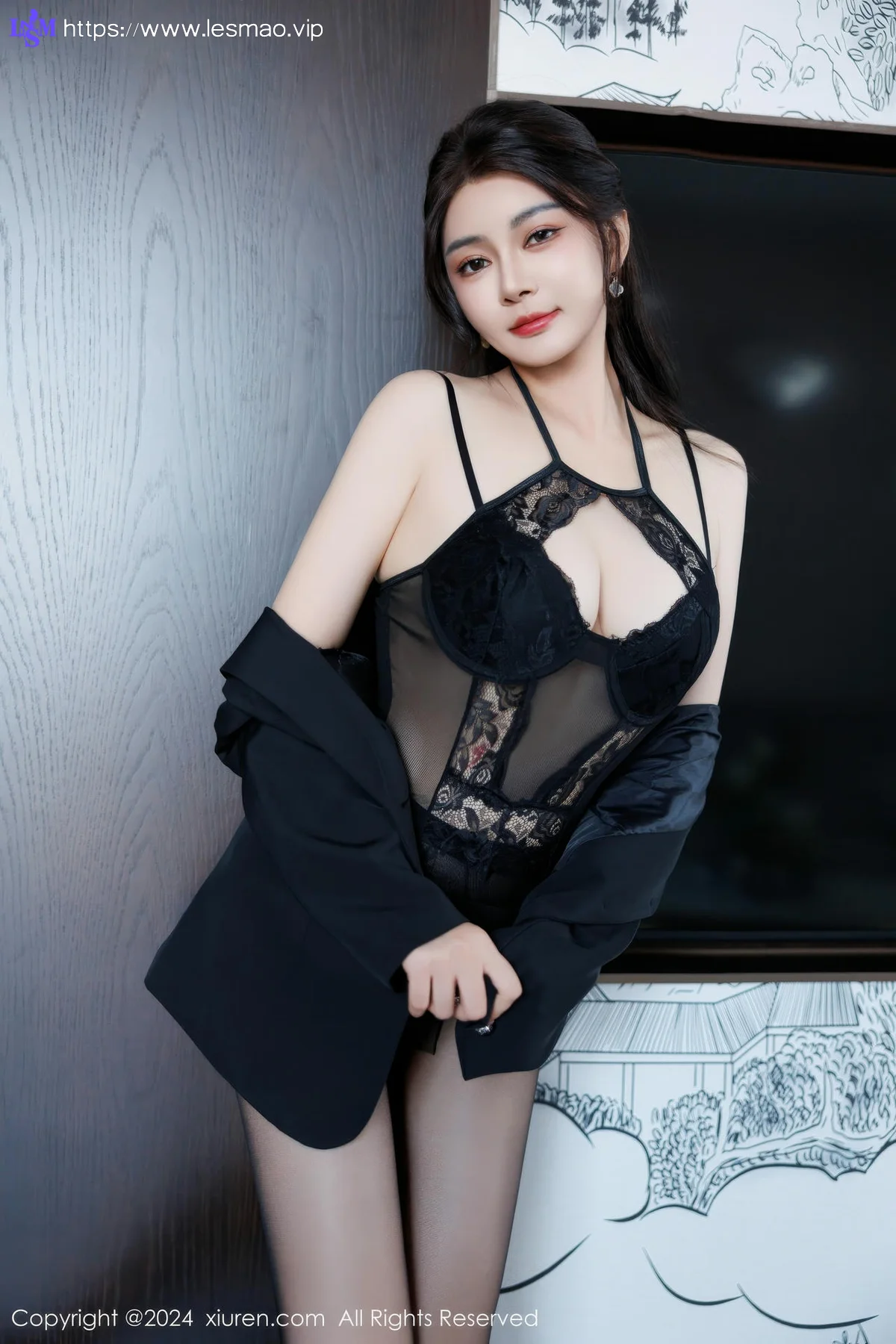 XiuRen 秀人 No.9405 凯竹Quinn爆乳黑丝ol写真 - 57