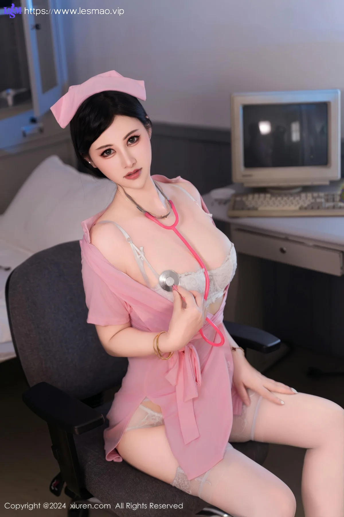 XiuRen 秀人 No.9434 诗诗kiki 护士制服旗袍 - 99