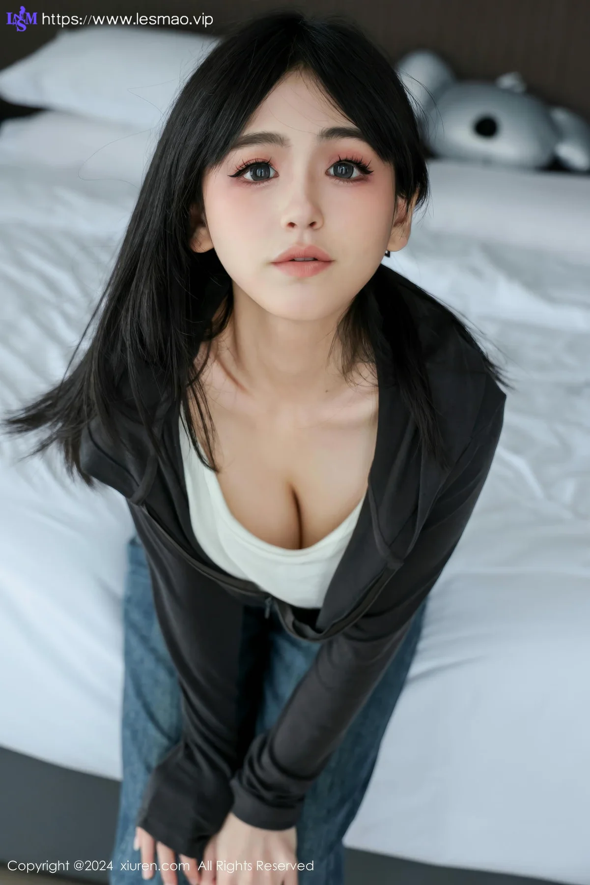 XiuRen 秀人 No.9464 奶芙乔乔 透视黑丝连体衣 - 16