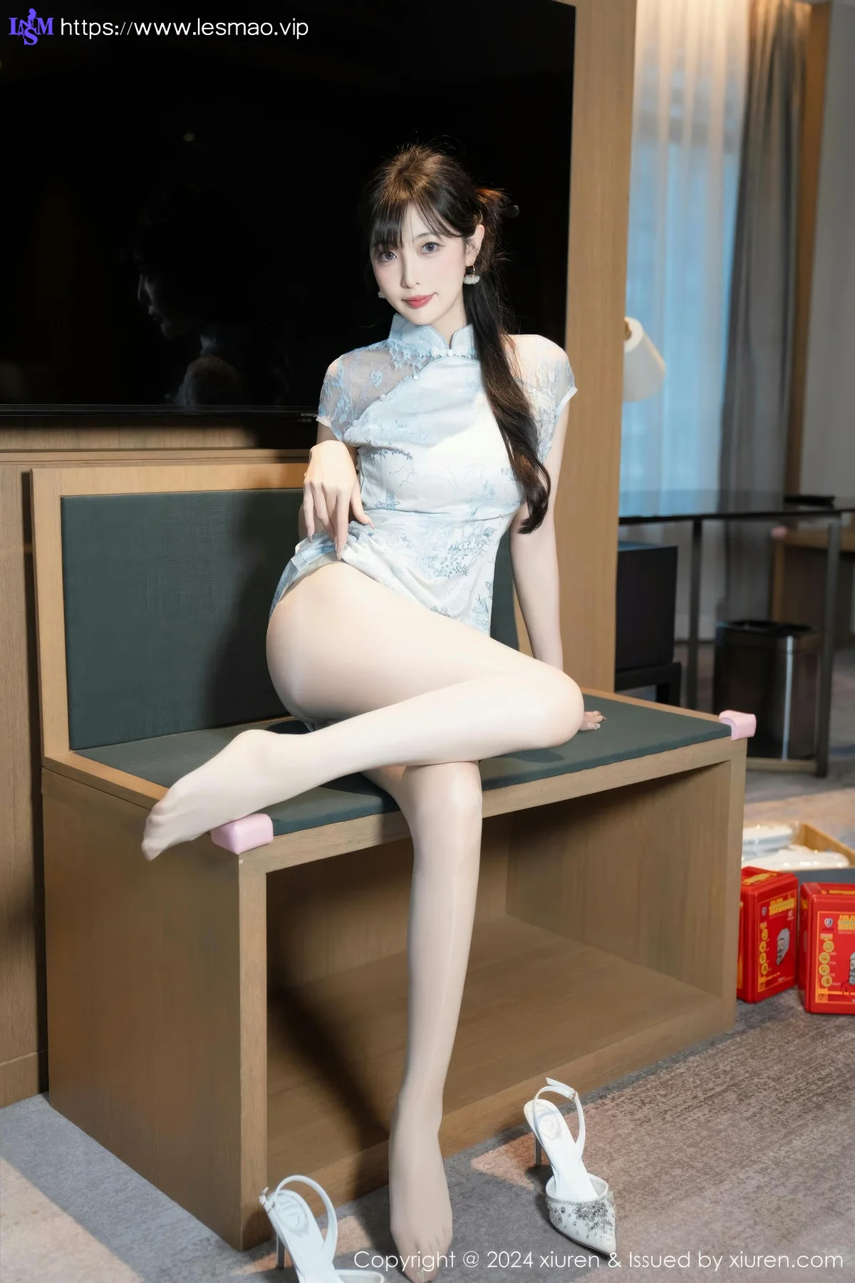 XiuRen 秀人 No.9487 林星阑 高跟白色内衣丁字裤 - 33
