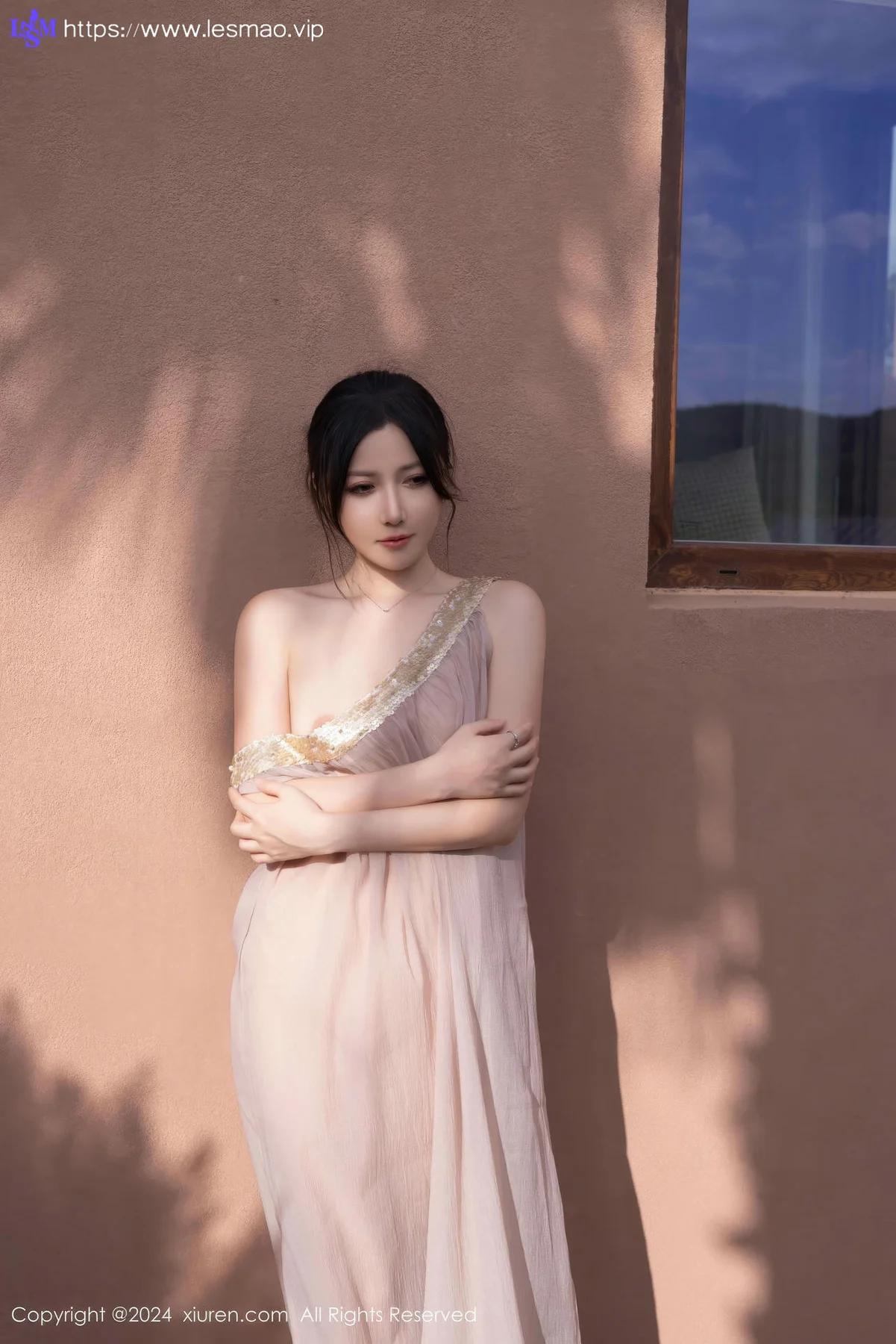 XiuRen 秀人 No.9492 鱼子酱Fish 透视纱裙香肩美女 - 17