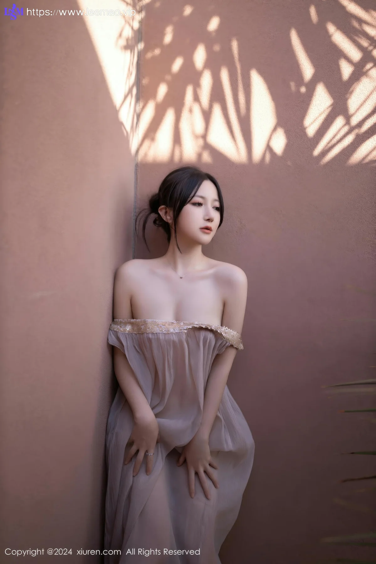 XiuRen 秀人 No.9492 鱼子酱Fish 透视纱裙香肩美女 - 44
