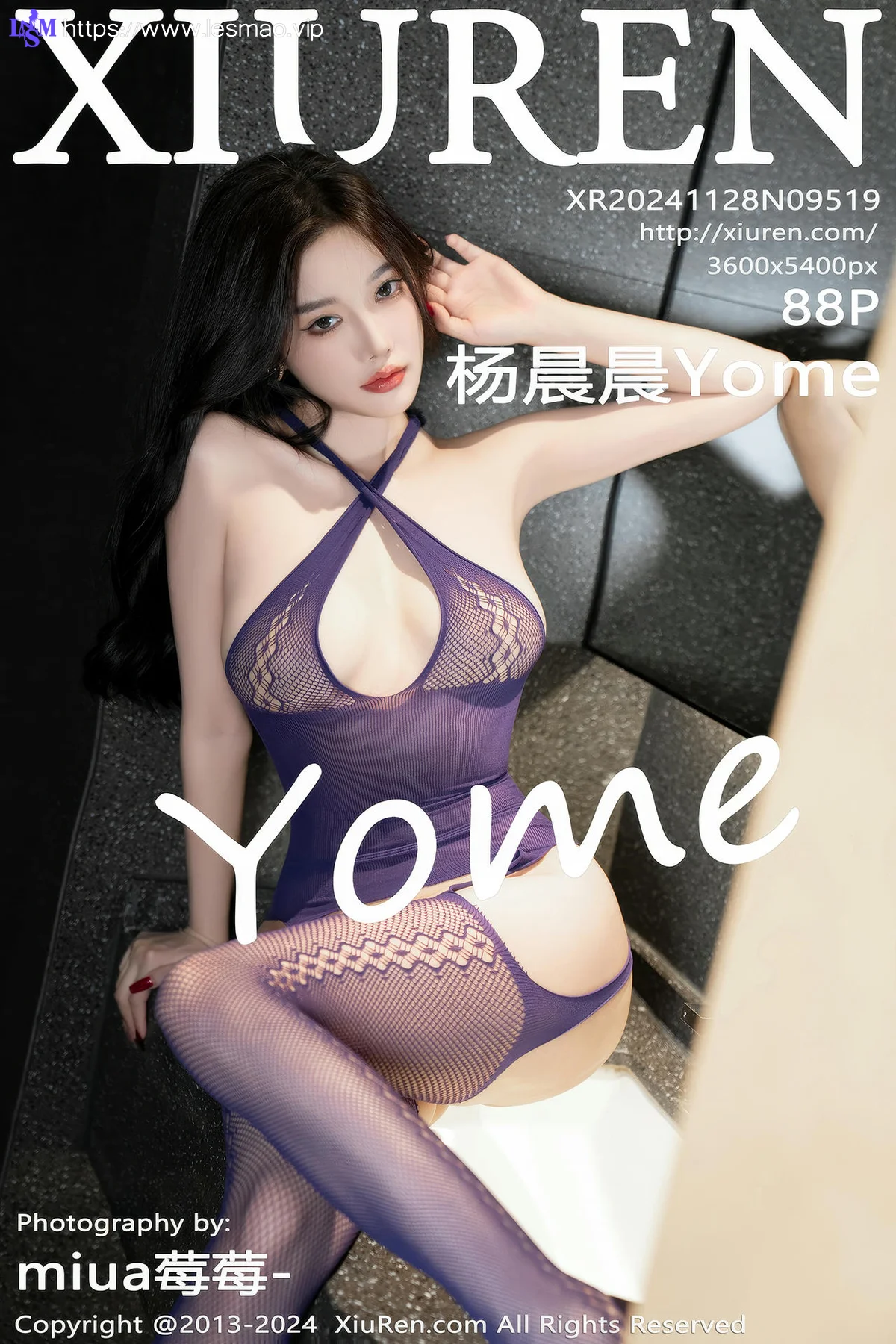 XiuRen 秀人 No.9519 杨晨晨Yome 紫色连体衣 - 89