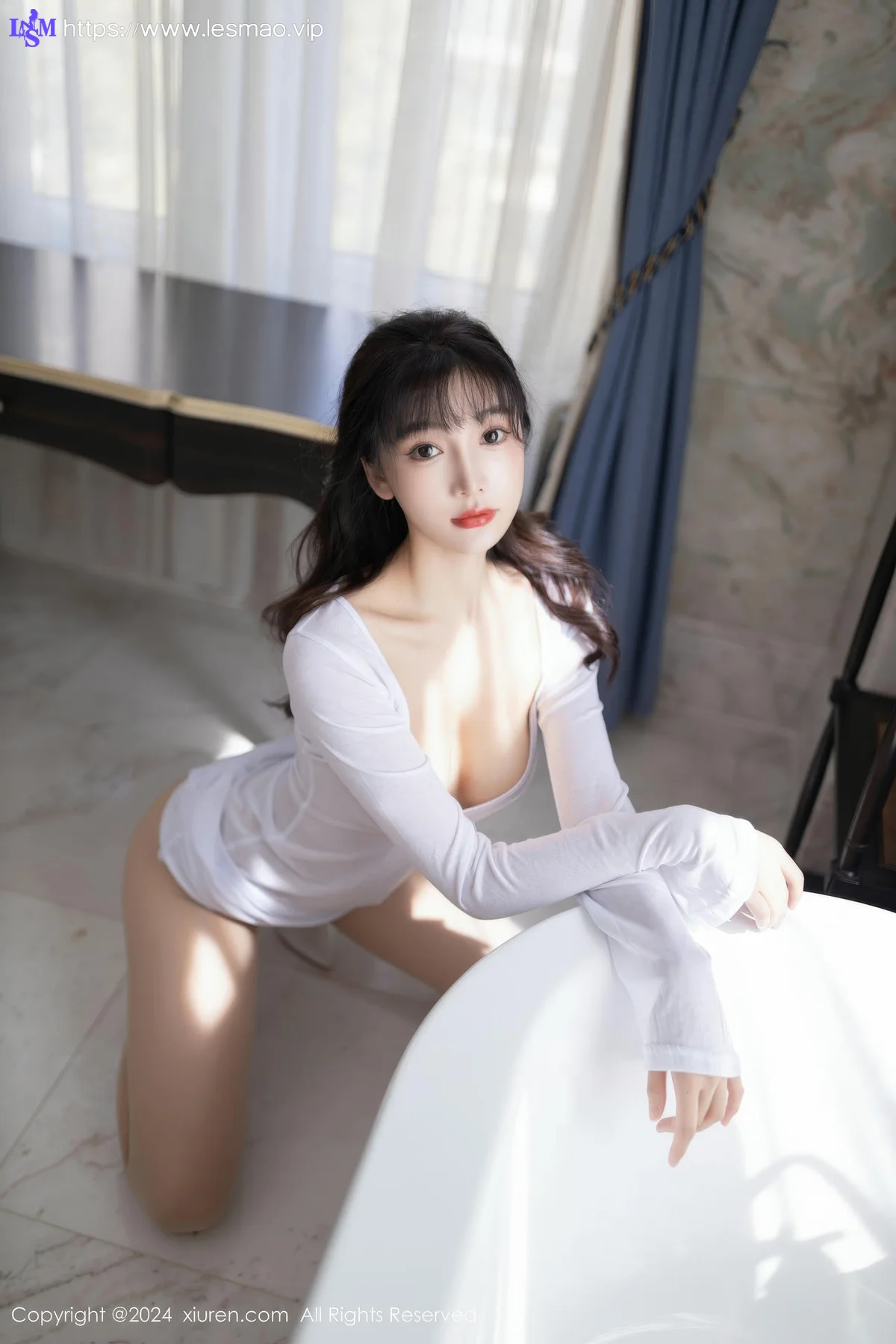XiuRen 秀人 No.9521 陆萱萱 玉体透视白裙 - 42