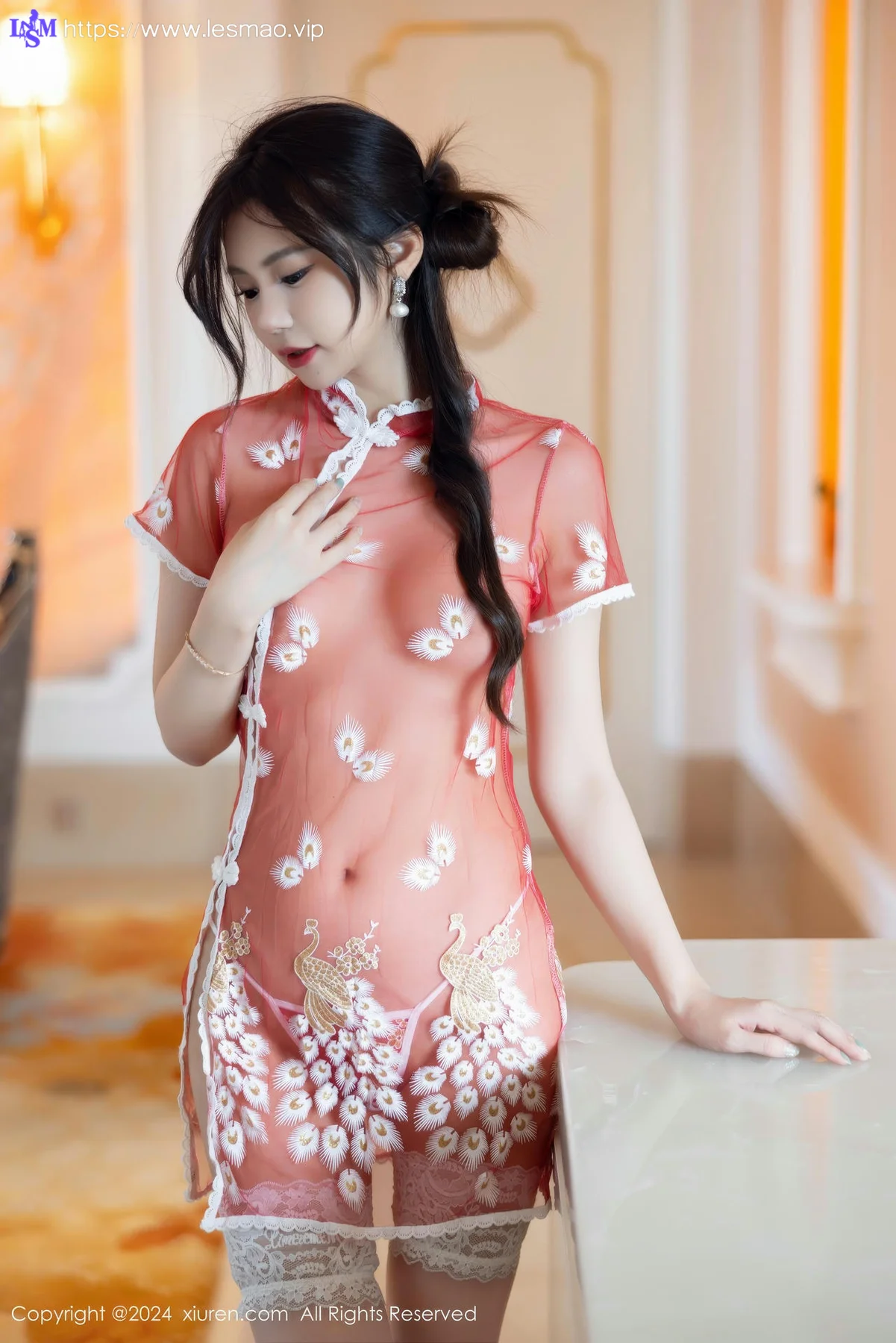 XiuRen 秀人 No.9529 绮里嘉ula 旗袍妩媚身姿 - 53