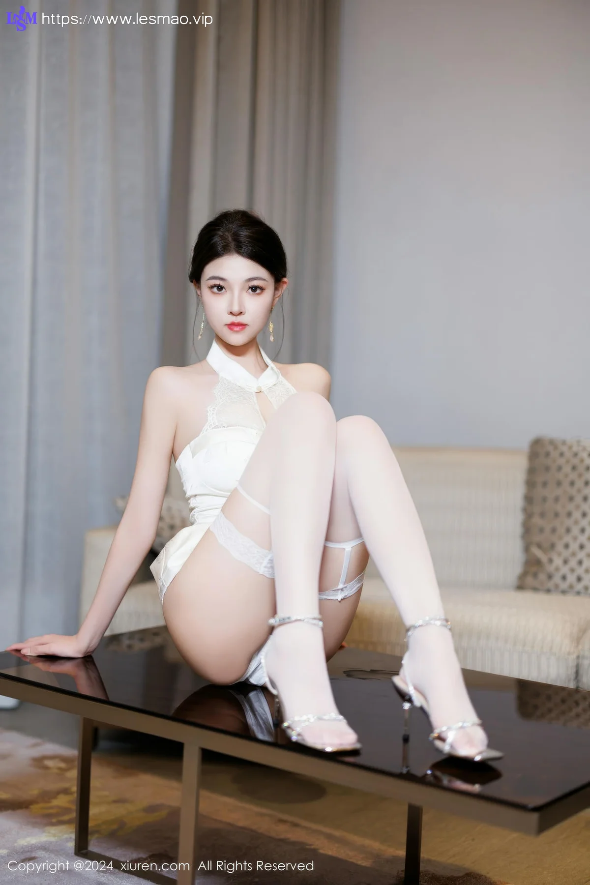XiuRen 秀人 No.9548 初梦瑶 白丝吊袜气质美女 - 26