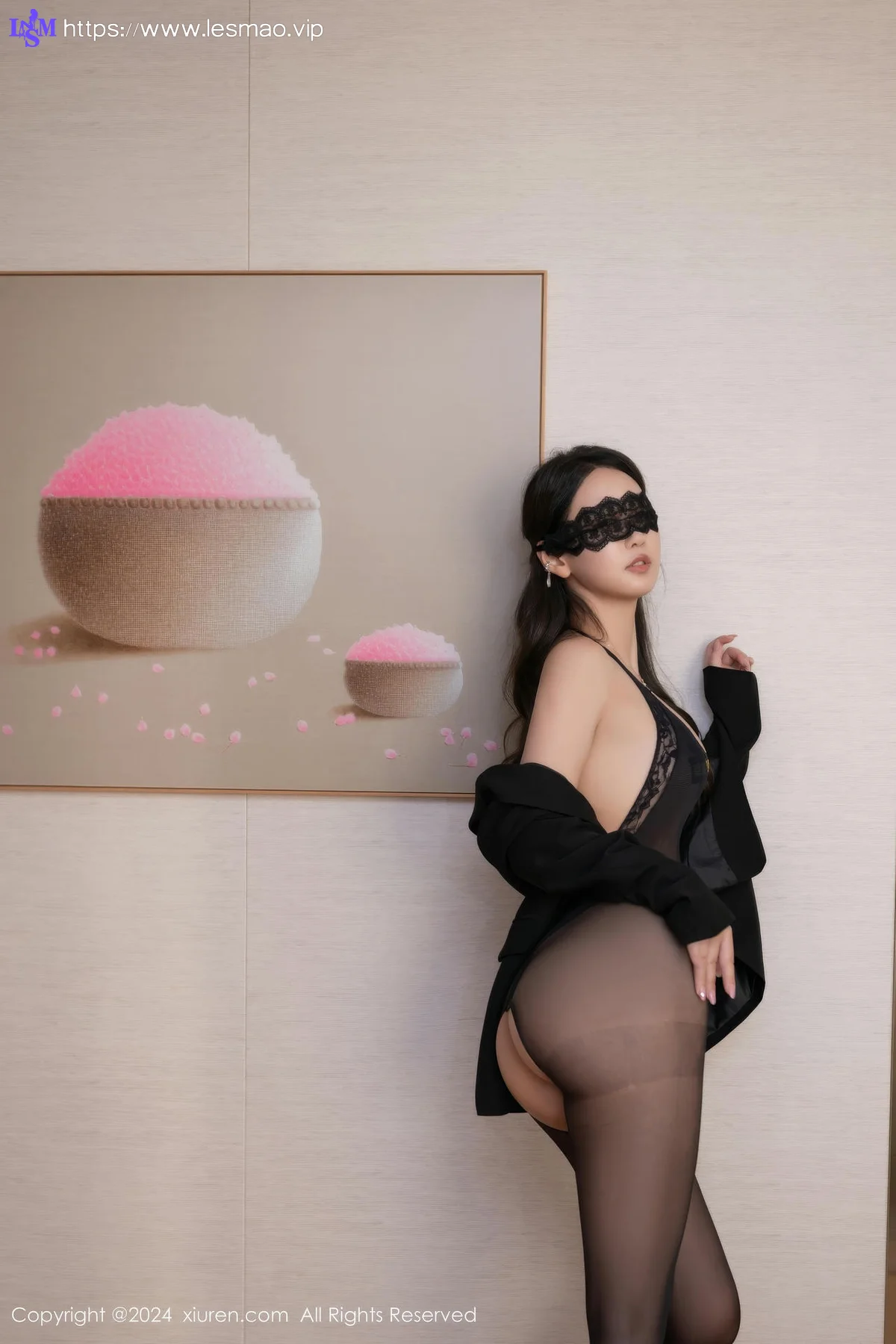 XiuRen 秀人 No.9571 唐安琪 连体黑丝乳贴 - 39