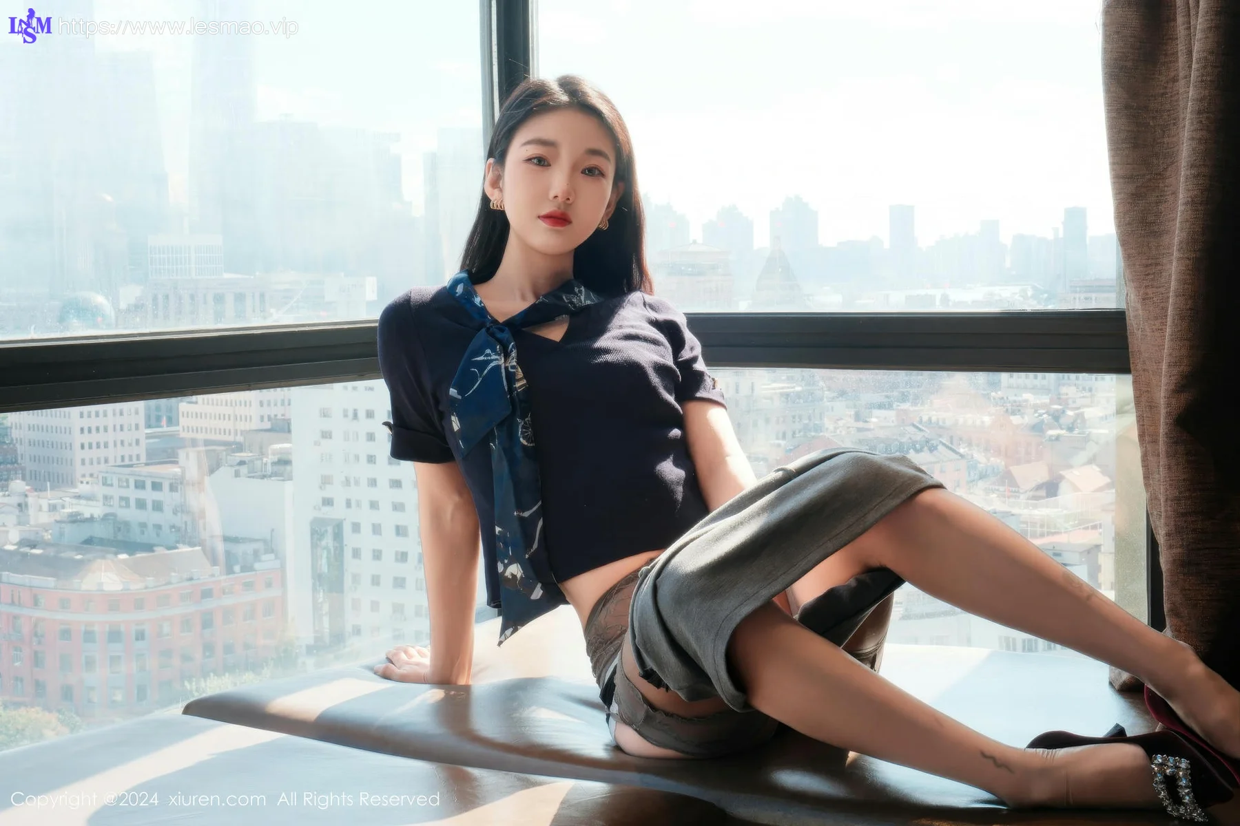 XiuRen 秀人 No.9580 希恬儿 生感灰色丝袜 - 26
