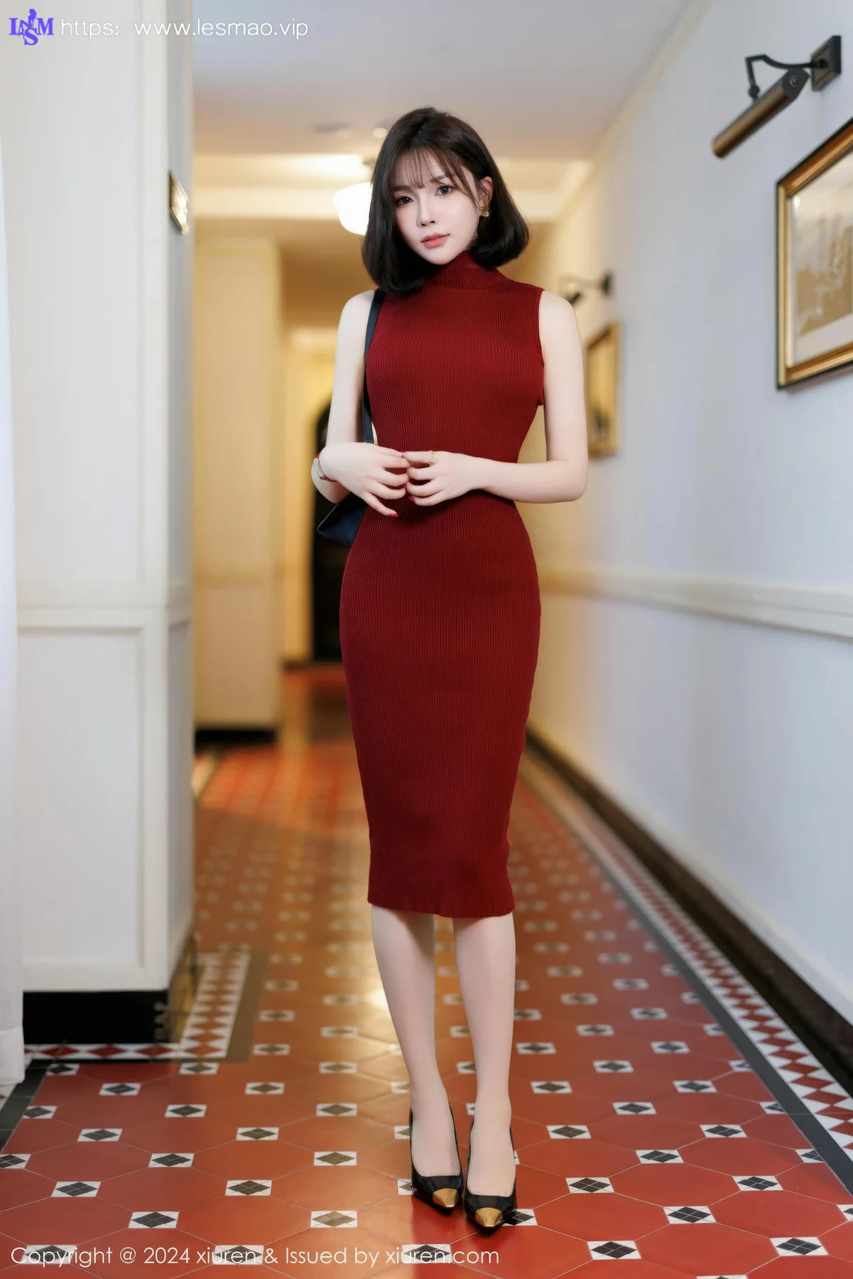 XiuRen 秀人 No.9589 徐莉芝Booty 红色连身裙 - 1