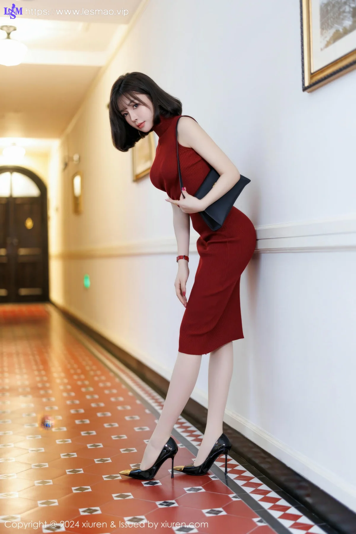XiuRen 秀人 No.9589 徐莉芝Booty 红色连身裙 - 8