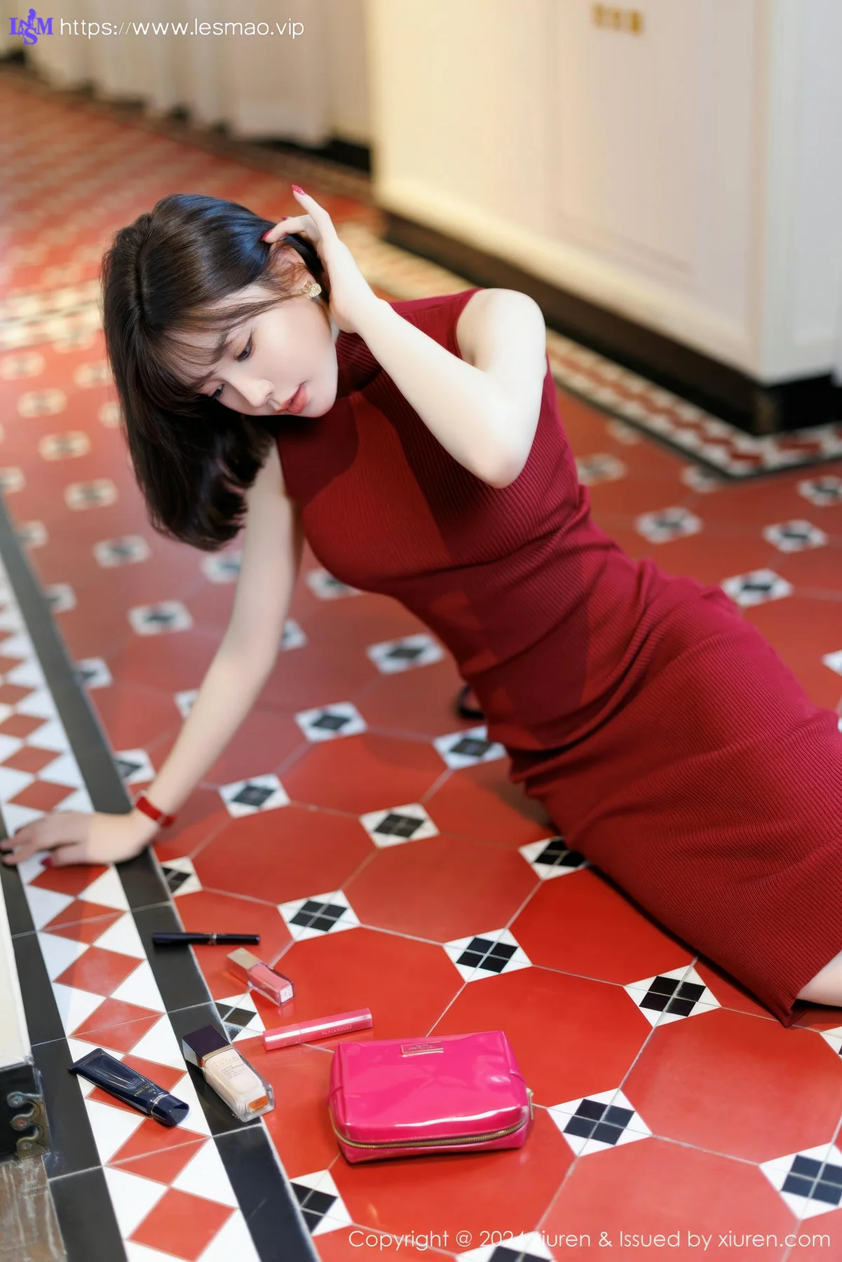 XiuRen 秀人 No.9589 徐莉芝Booty 红色连身裙 - 11