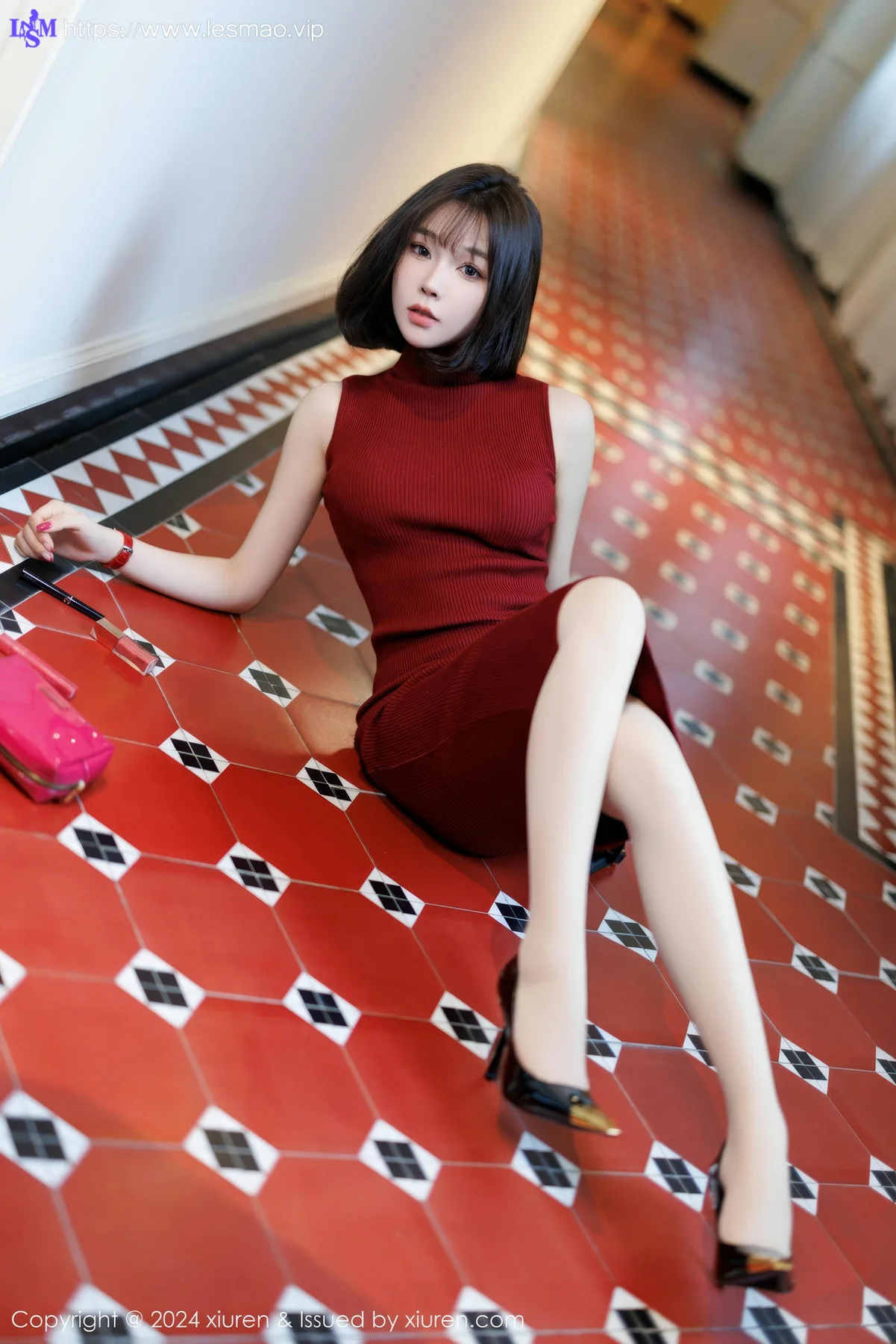 XiuRen 秀人 No.9589 徐莉芝Booty 红色连身裙 - 15