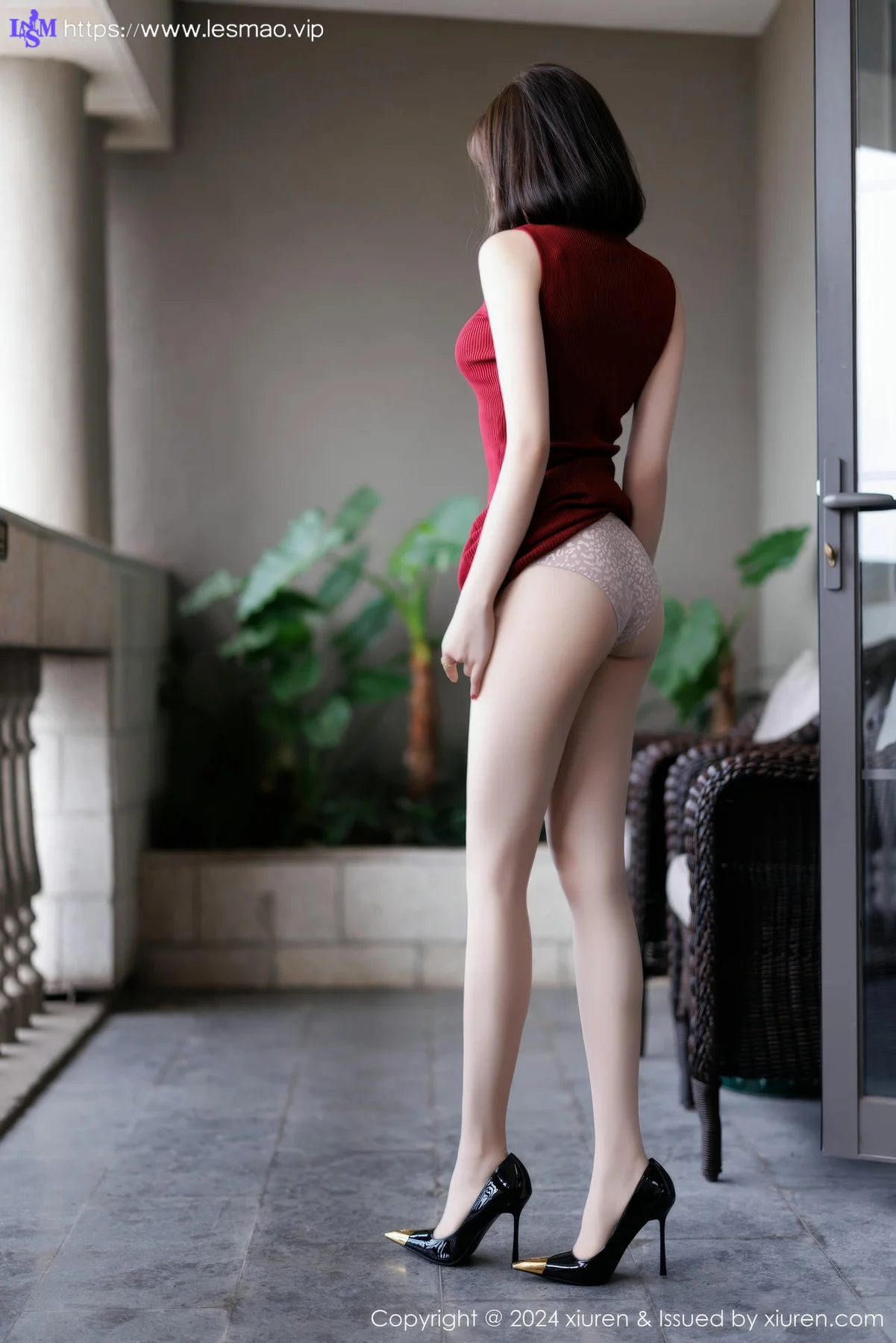 XiuRen 秀人 No.9589 徐莉芝Booty 红色连身裙 - 38