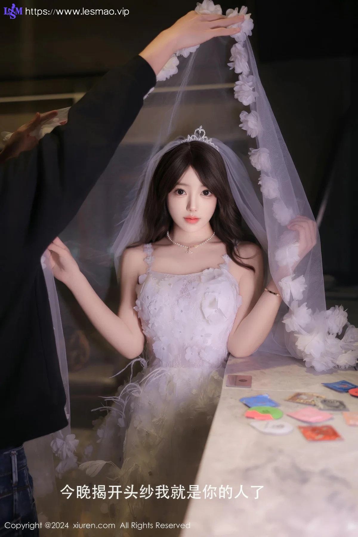 XiuRen 秀人 No.9601 桃妖夭 白色婚纱写真 - 18