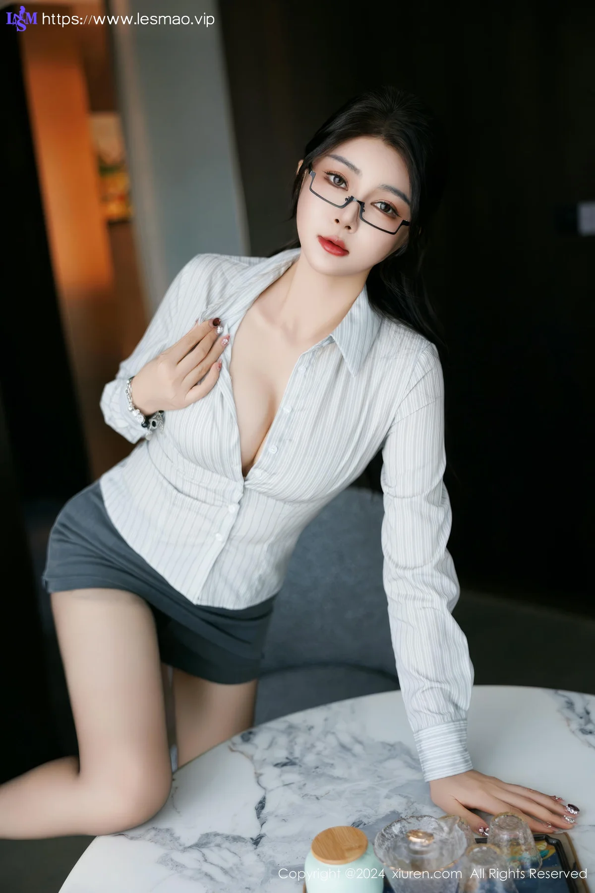 XiuRen 秀人 No.9611 凯竹 办公ol黑丝高跟 - 20