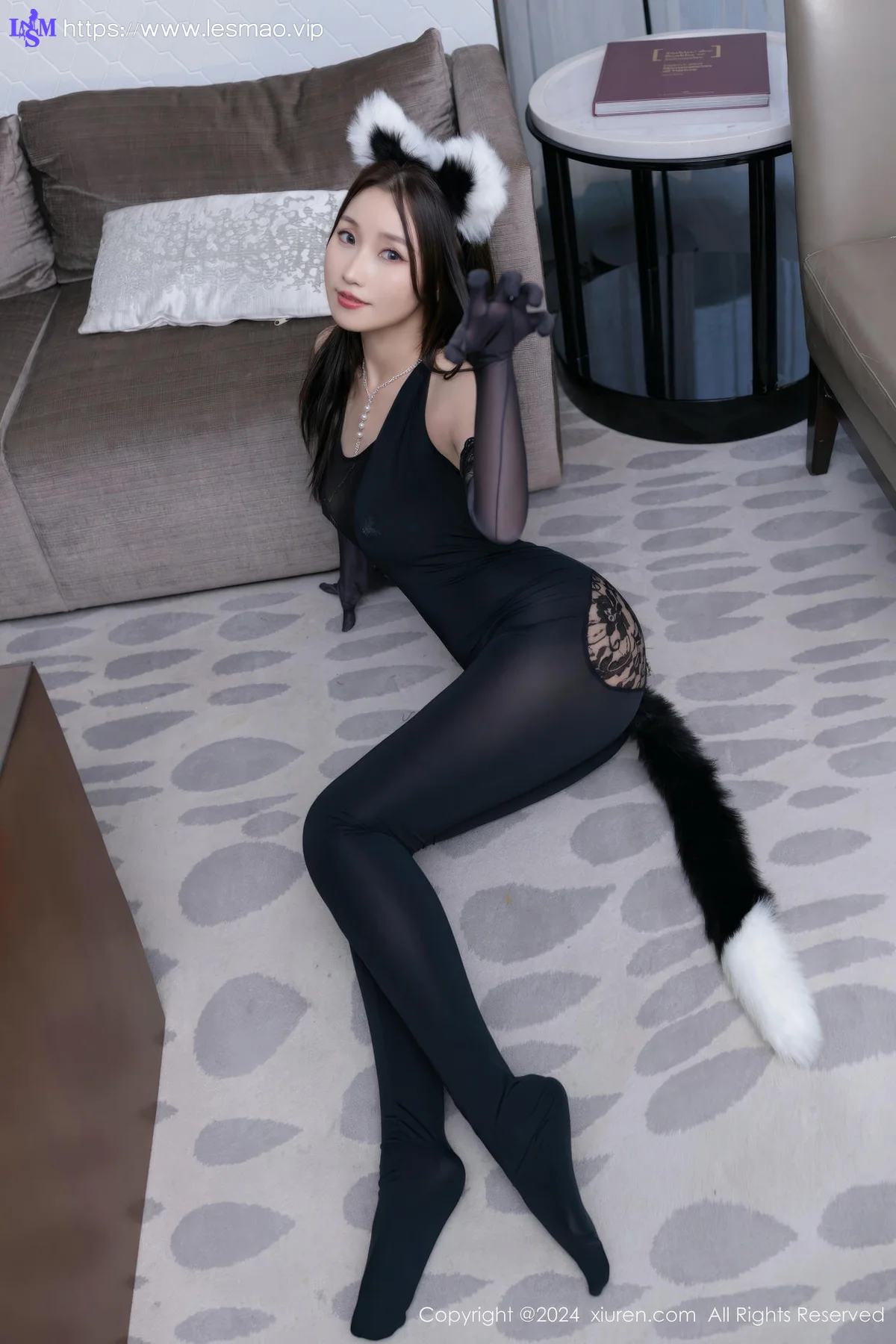 XiuRen 秀人 No.9617 杏子Yada 乳贴黑丝私房写真 - 29