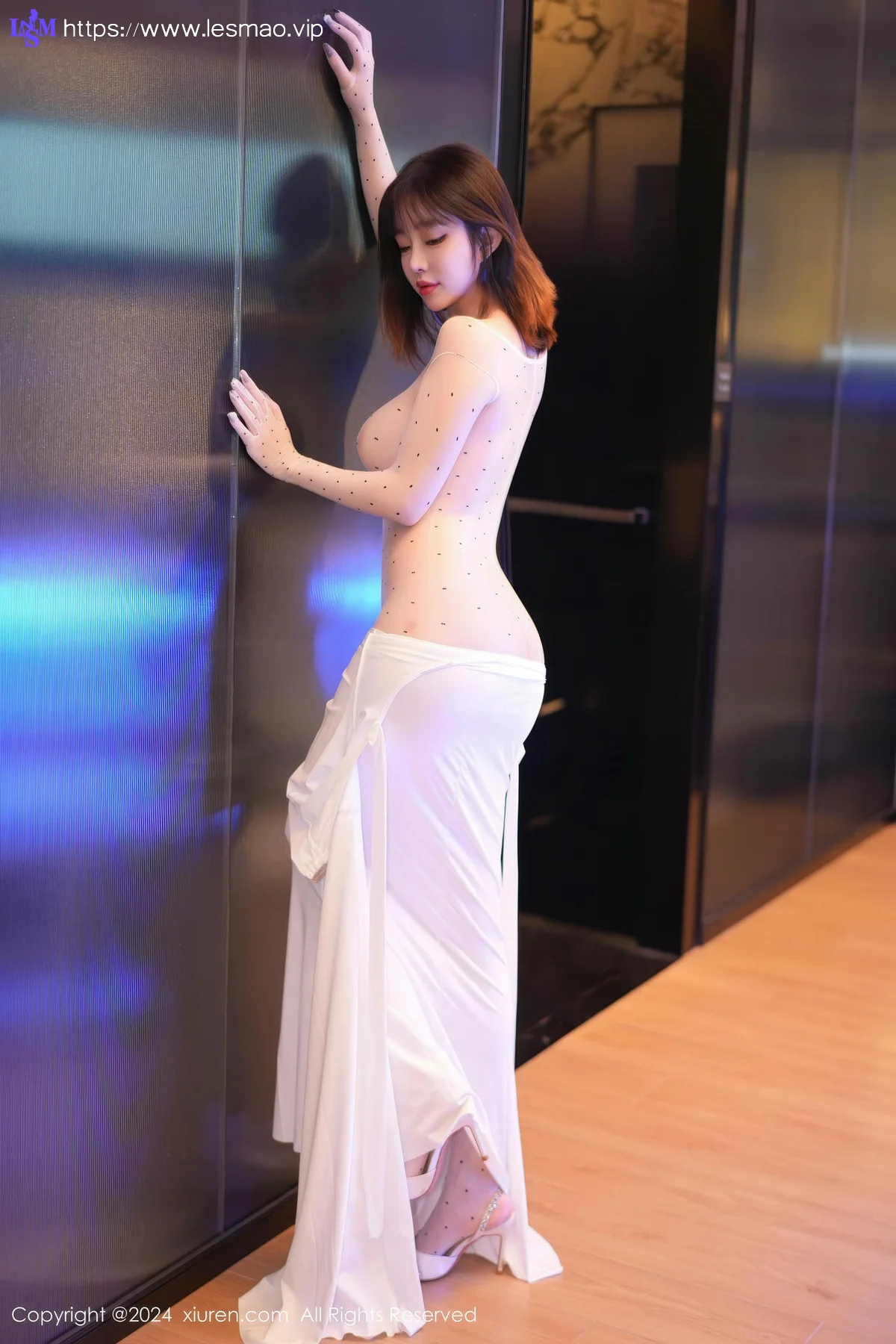 XiuRen 秀人 No.9629 王雨纯 诱惑透视白丝连体袜 - 17