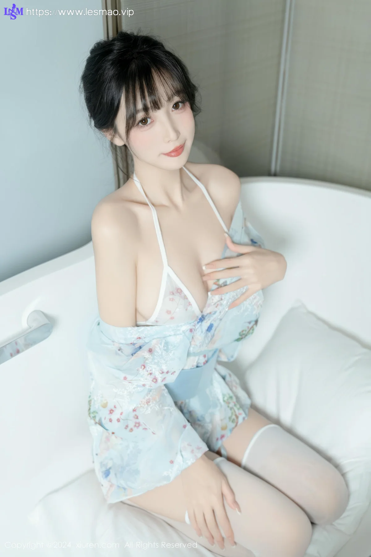 XiuRen 秀人 No.9632 林星阑 浴缸白丝睡衣私房 - 35