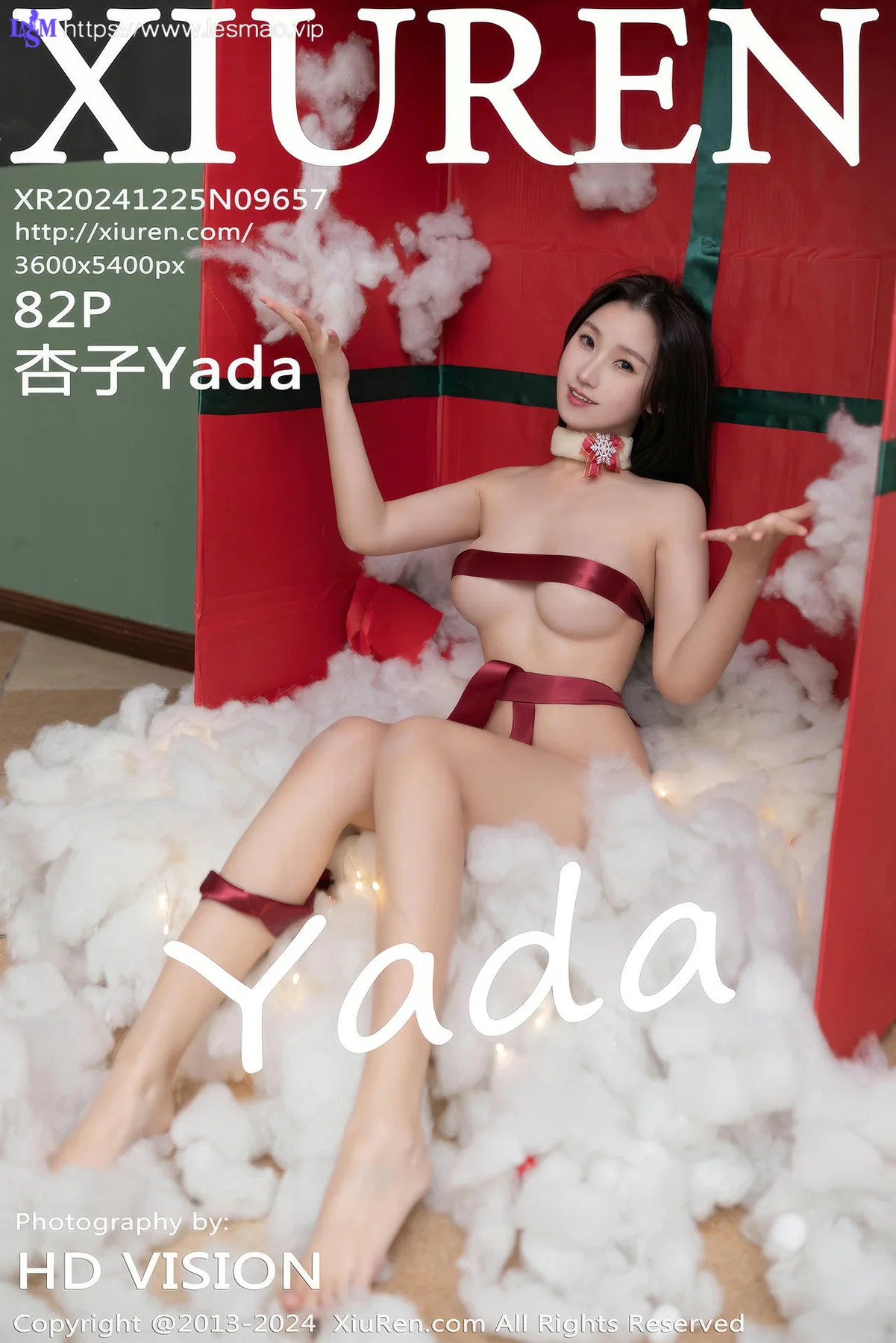 XiuRen 秀人 No.9657 杏子Yada 节日礼物性感丁字裤 - 83