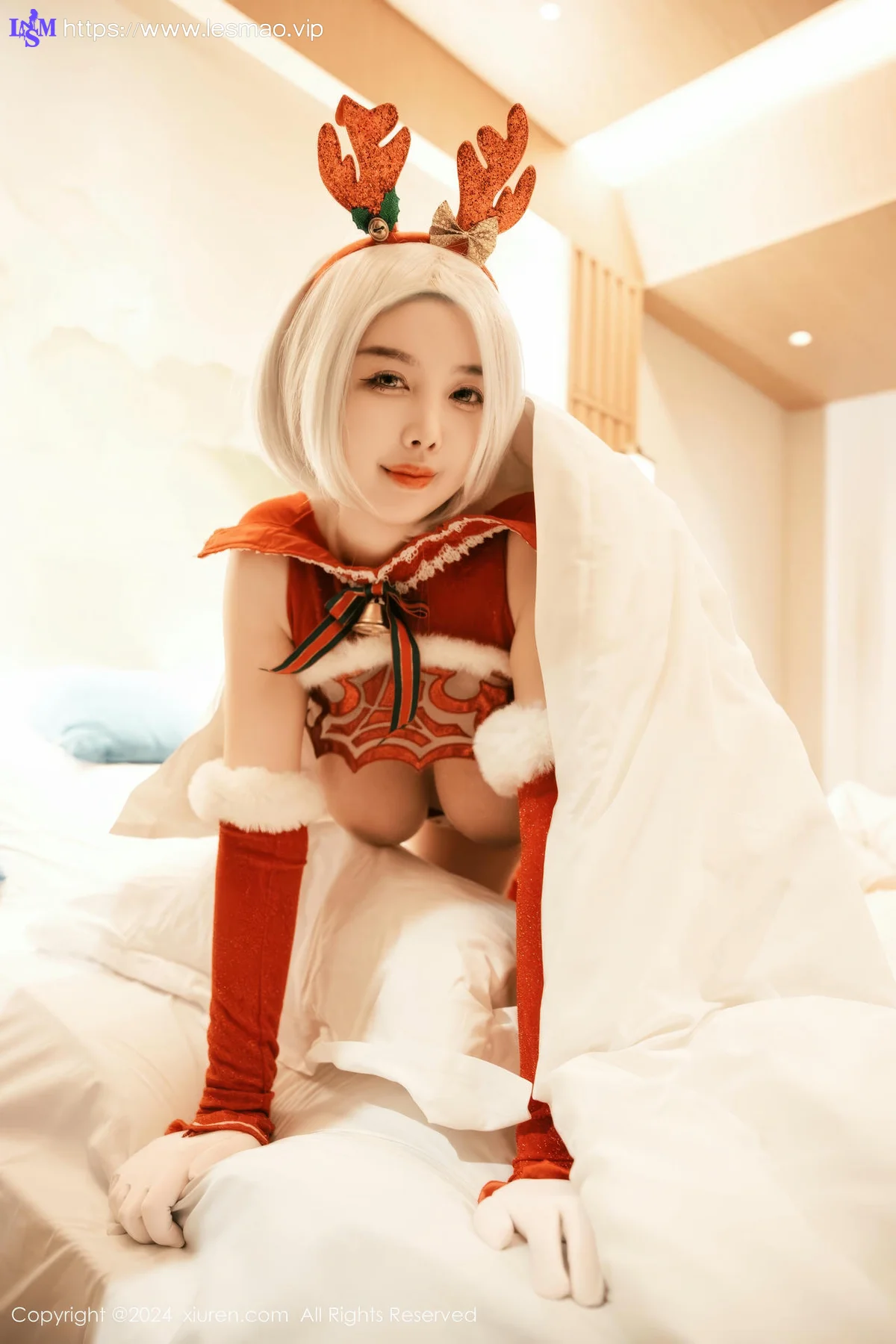 XiuRen 秀人 No.9660 樱桃小犊子 萝莉cos制服爆乳 - 46