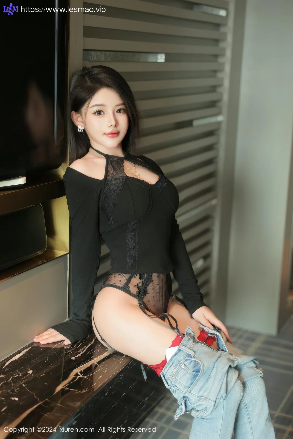 XiuRen 秀人 No.9666 爱酱里 透视连体衣玉体 - 17