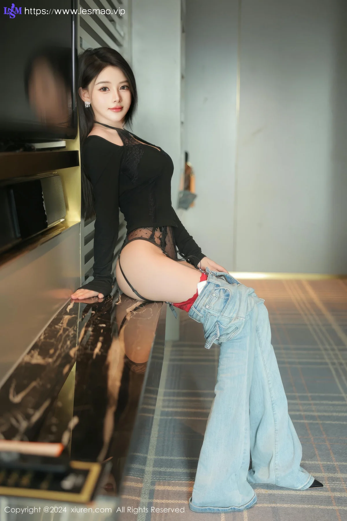 XiuRen 秀人 No.9666 爱酱里 透视连体衣玉体 - 29