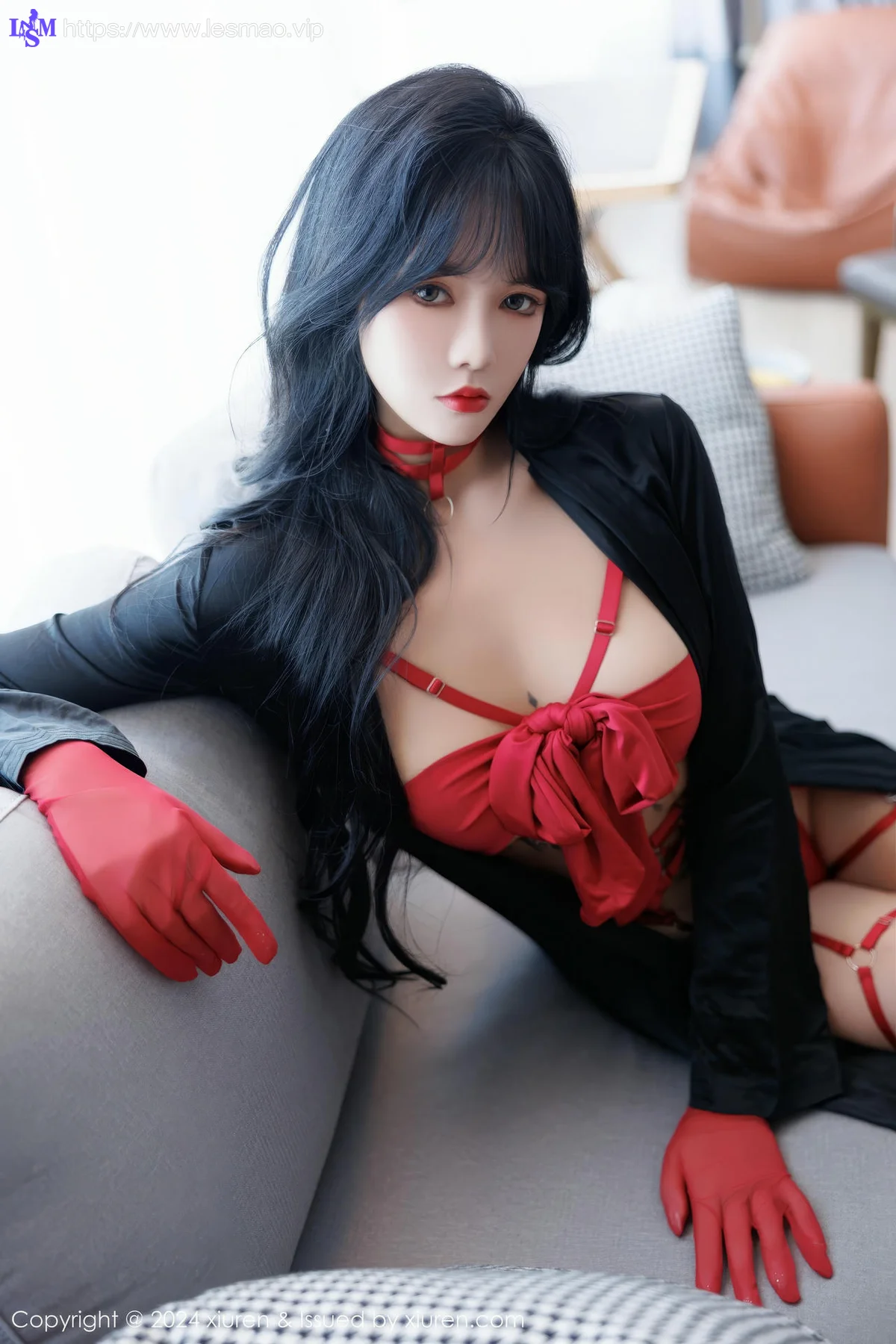 XiuRen 秀人 No.9671 娜比 红色美腿内衣私房 - 14