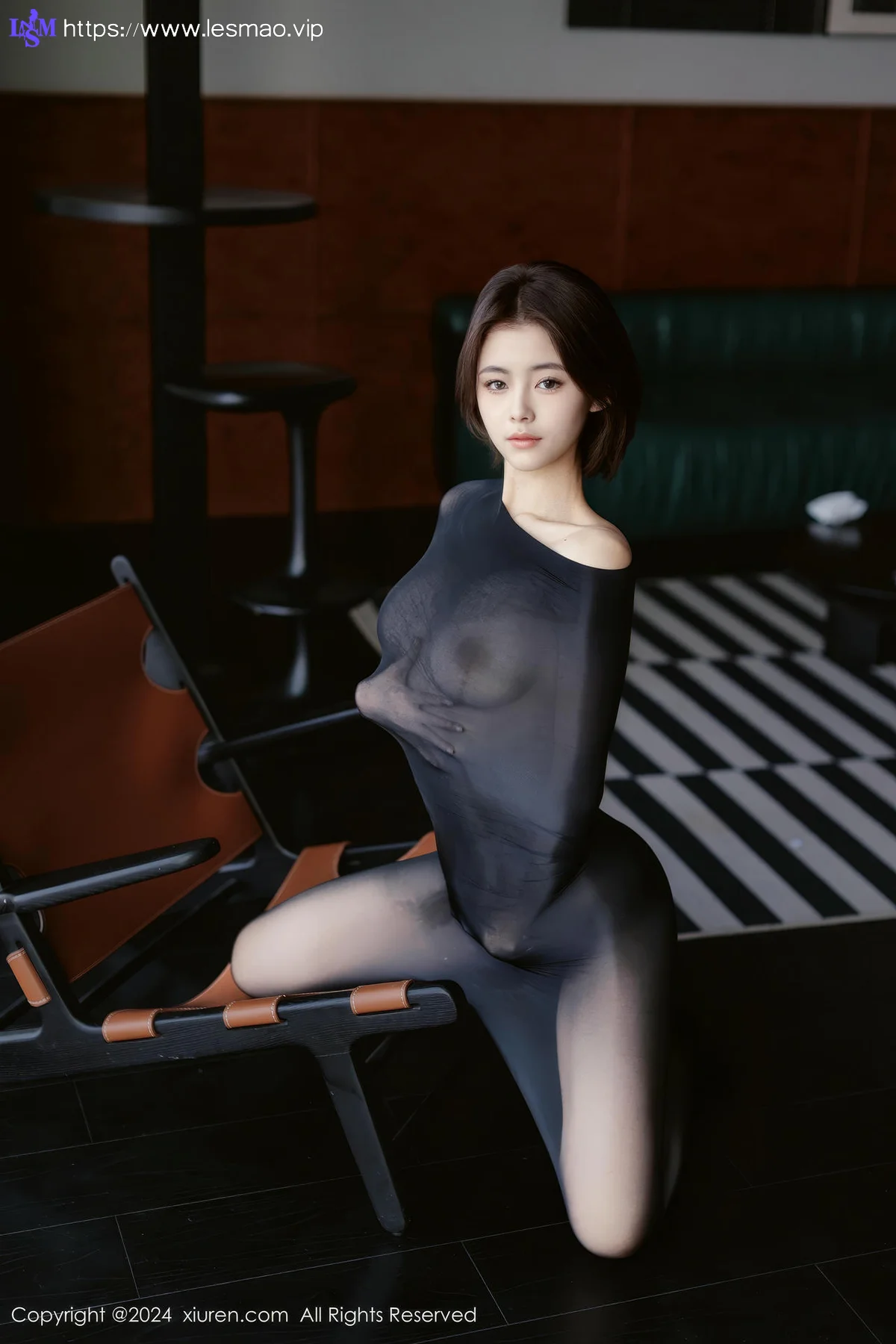 XiuRen 秀人 No.9684 小橘子orange 透视连体丝袜清纯短发美女 - 13