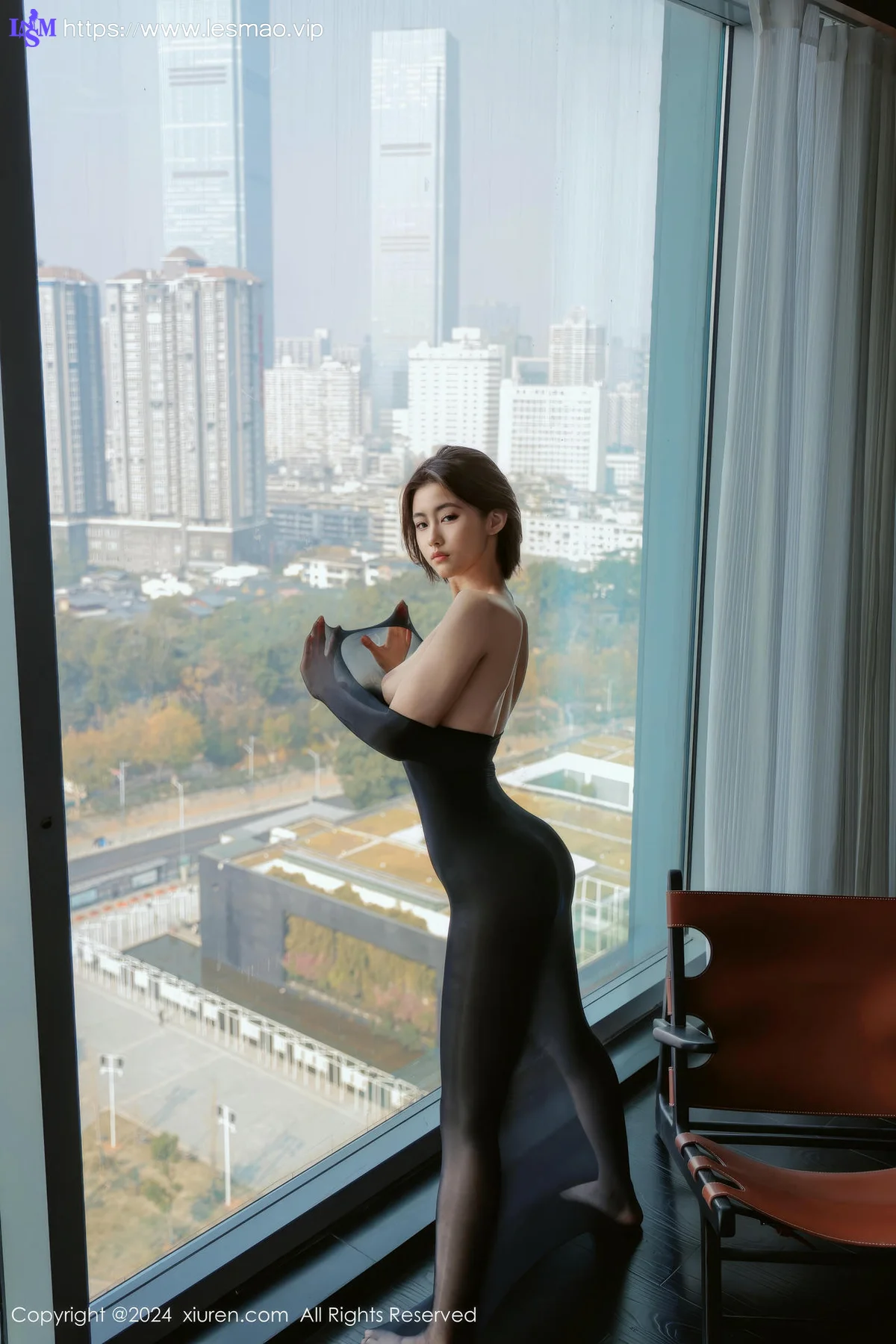 XiuRen 秀人 No.9684 小橘子orange 透视连体丝袜清纯短发美女 - 32