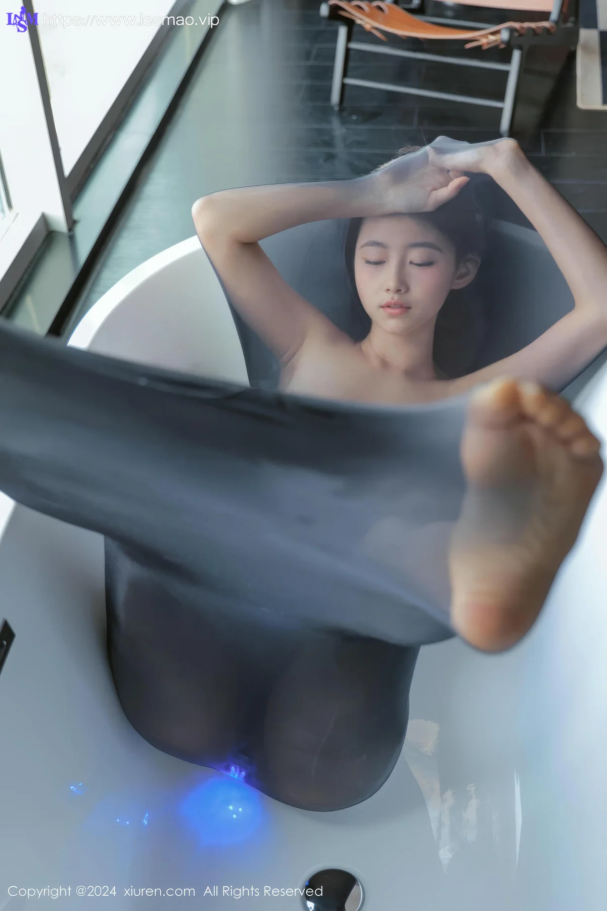 XiuRen 秀人 No.9684 小橘子orange 透视连体丝袜清纯短发美女 - 51