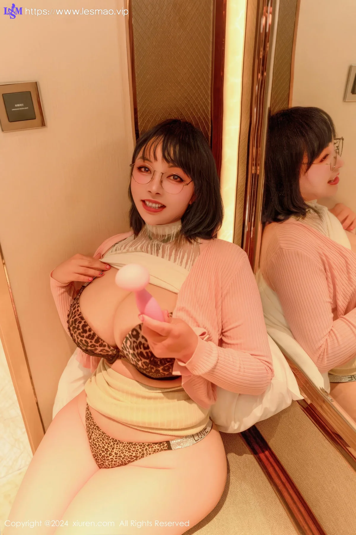 XiuRen 秀人 No.9685 油田溪溪 肥臀爆乳豹纹内衣 - 49