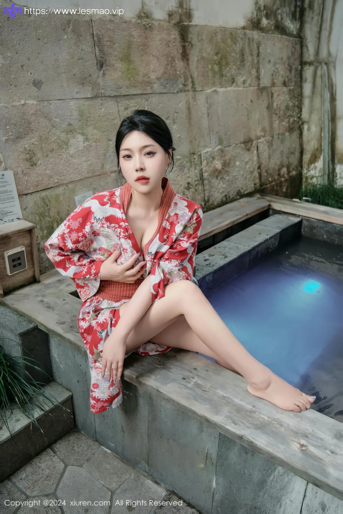 XiuRen 秀人 No.9687 麦田 和服温泉浴池湿身 - 11