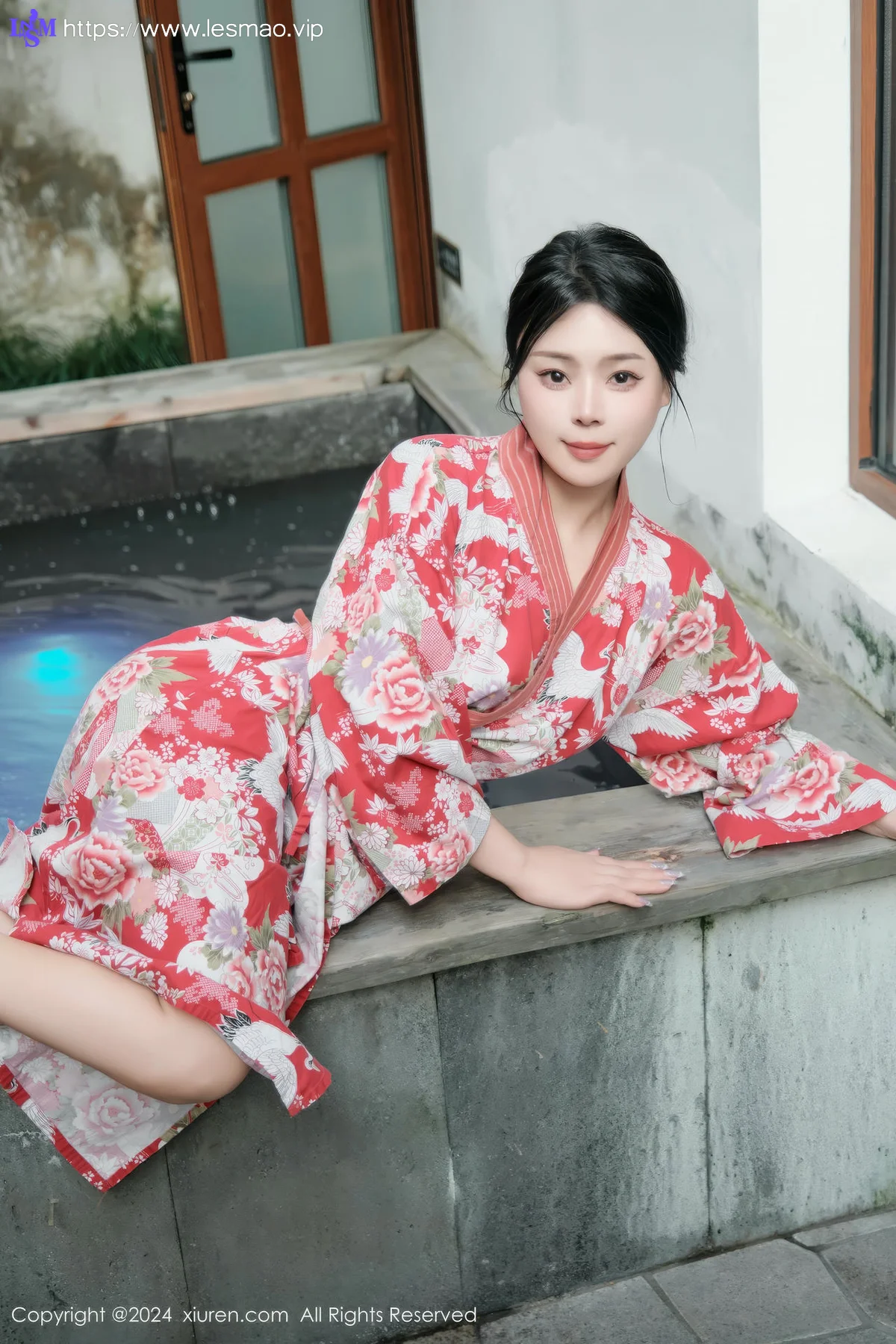 XiuRen 秀人 No.9687 麦田 和服温泉浴池湿身 - 14