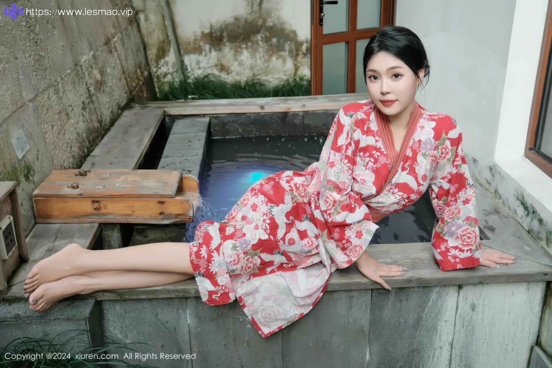 XiuRen 秀人 No.9687 麦田 和服温泉浴池湿身 - 15