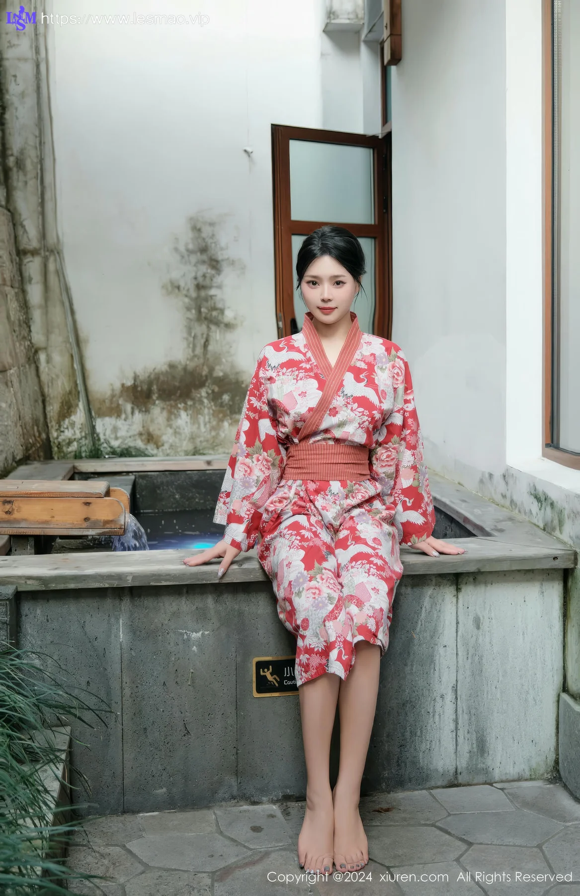 XiuRen 秀人 No.9687 麦田 和服温泉浴池湿身 - 22