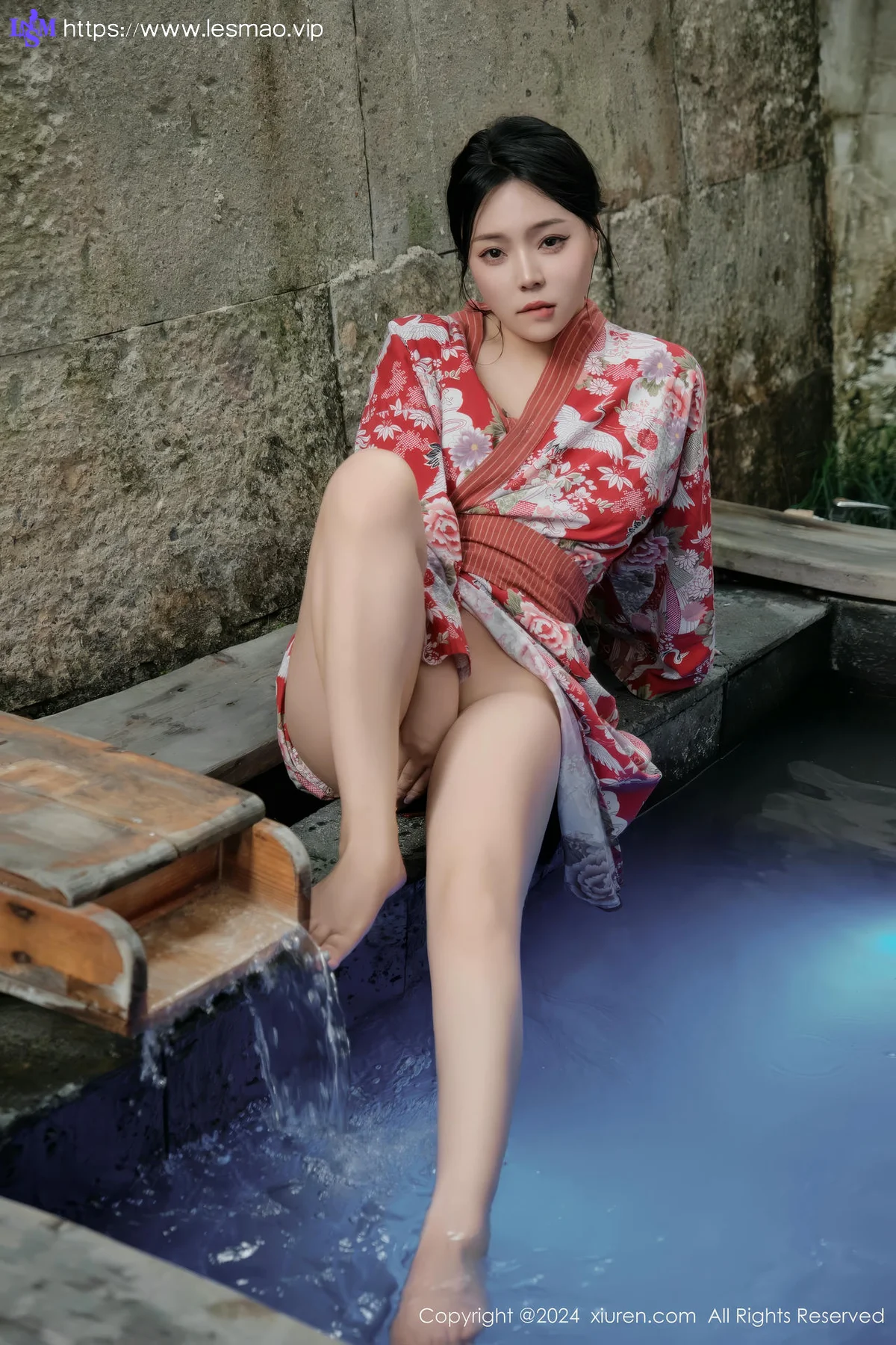 XiuRen 秀人 No.9687 麦田 和服温泉浴池湿身 - 24