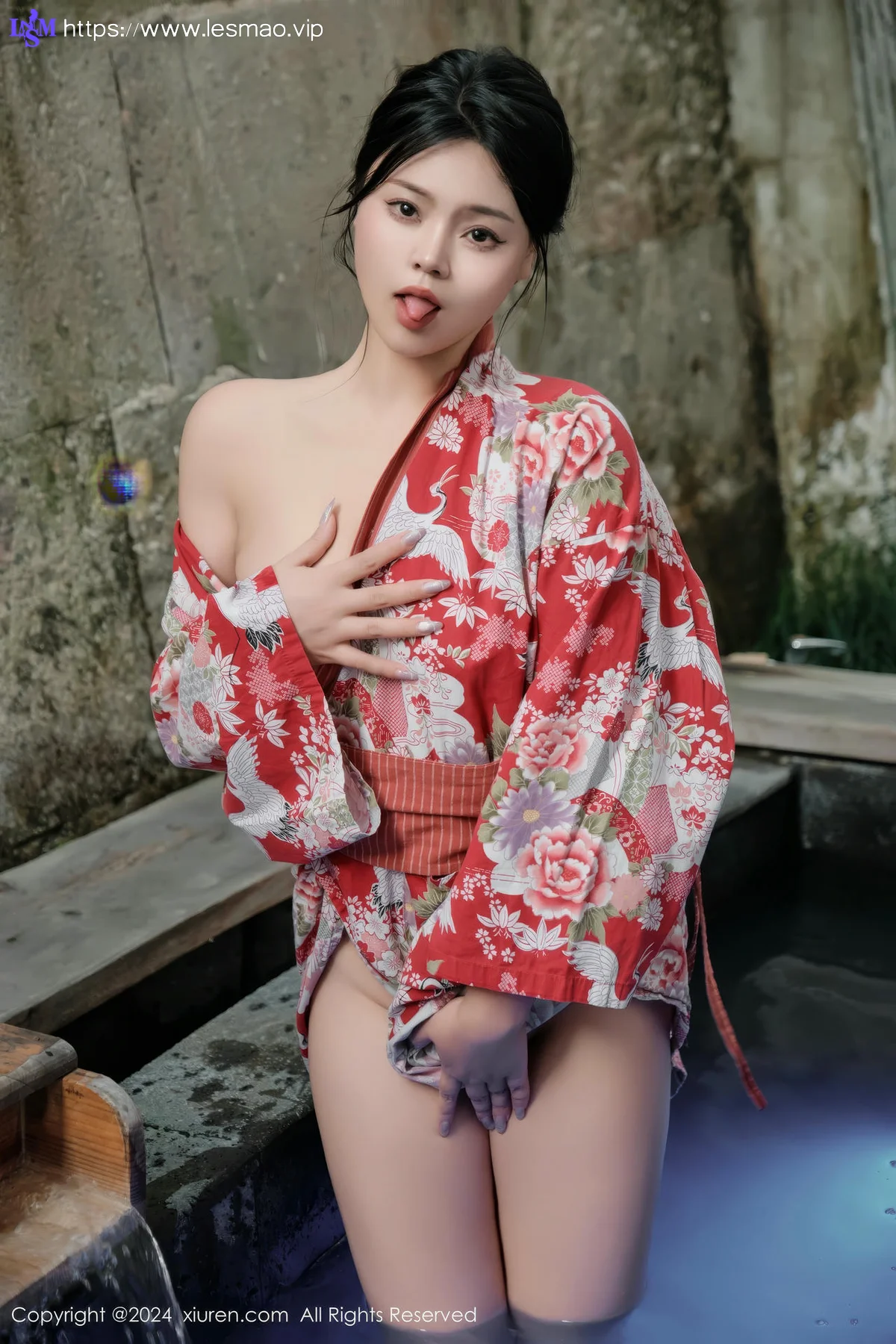 XiuRen 秀人 No.9687 麦田 和服温泉浴池湿身 - 25