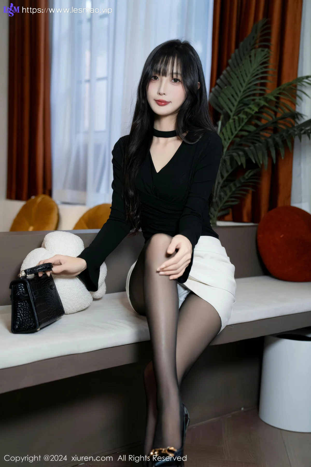 XiuRen 秀人 No.9691 林星阑 黑丝美腿内衣 - 13