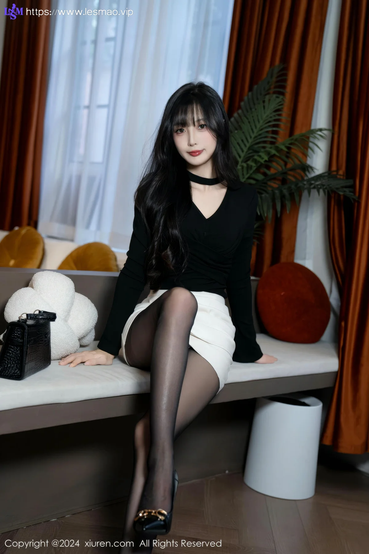 XiuRen 秀人 No.9691 林星阑 黑丝美腿内衣 - 15