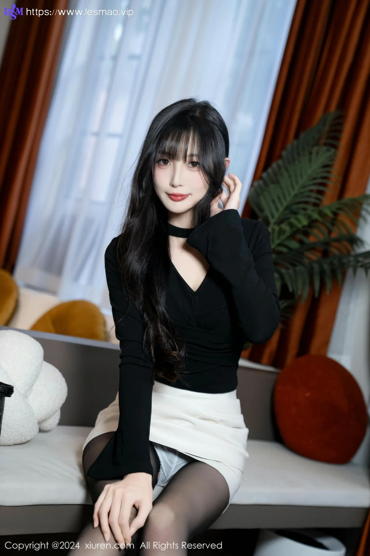 XiuRen 秀人 No.9691 林星阑 黑丝美腿内衣 - 17