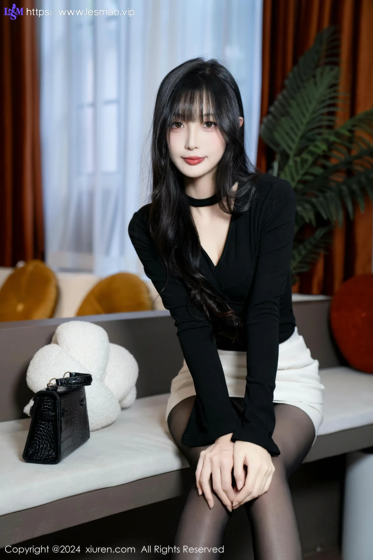 XiuRen 秀人 No.9691 林星阑 黑丝美腿内衣 - 18