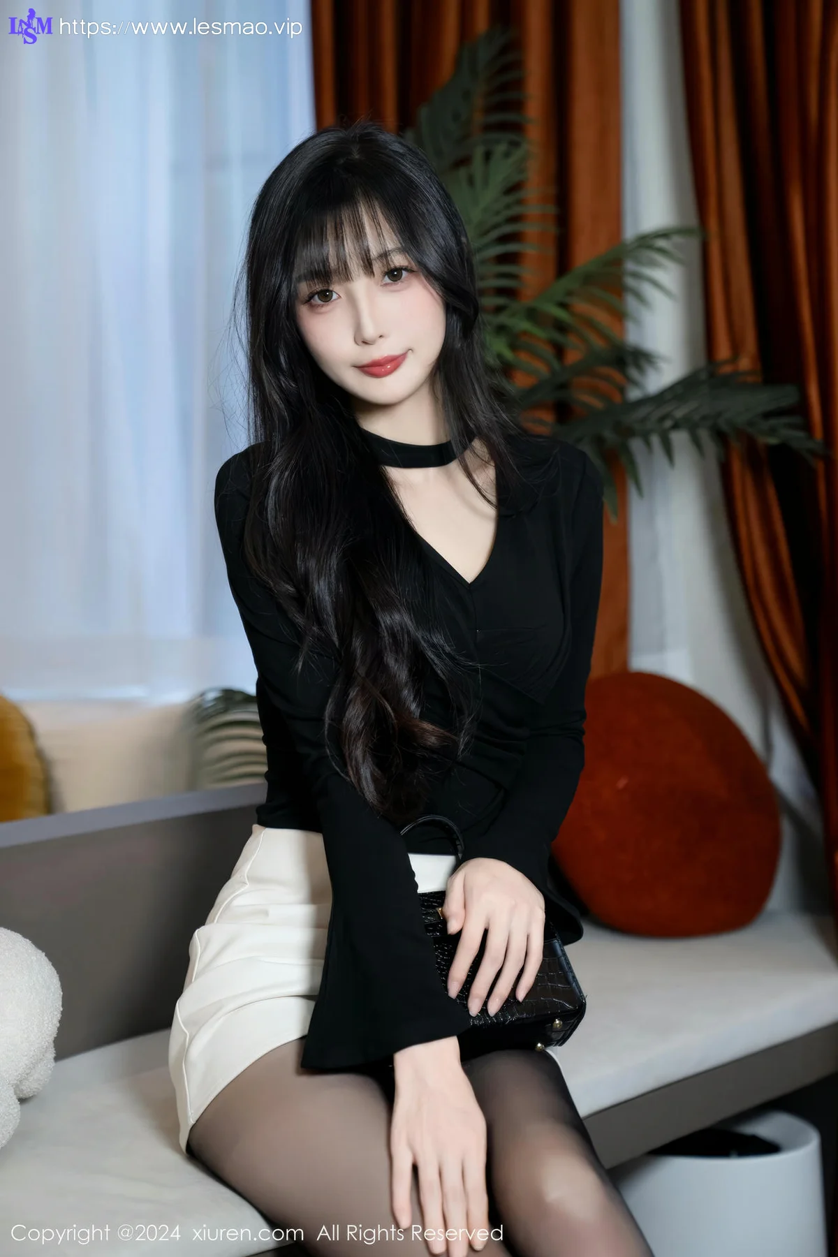 XiuRen 秀人 No.9691 林星阑 黑丝美腿内衣 - 23