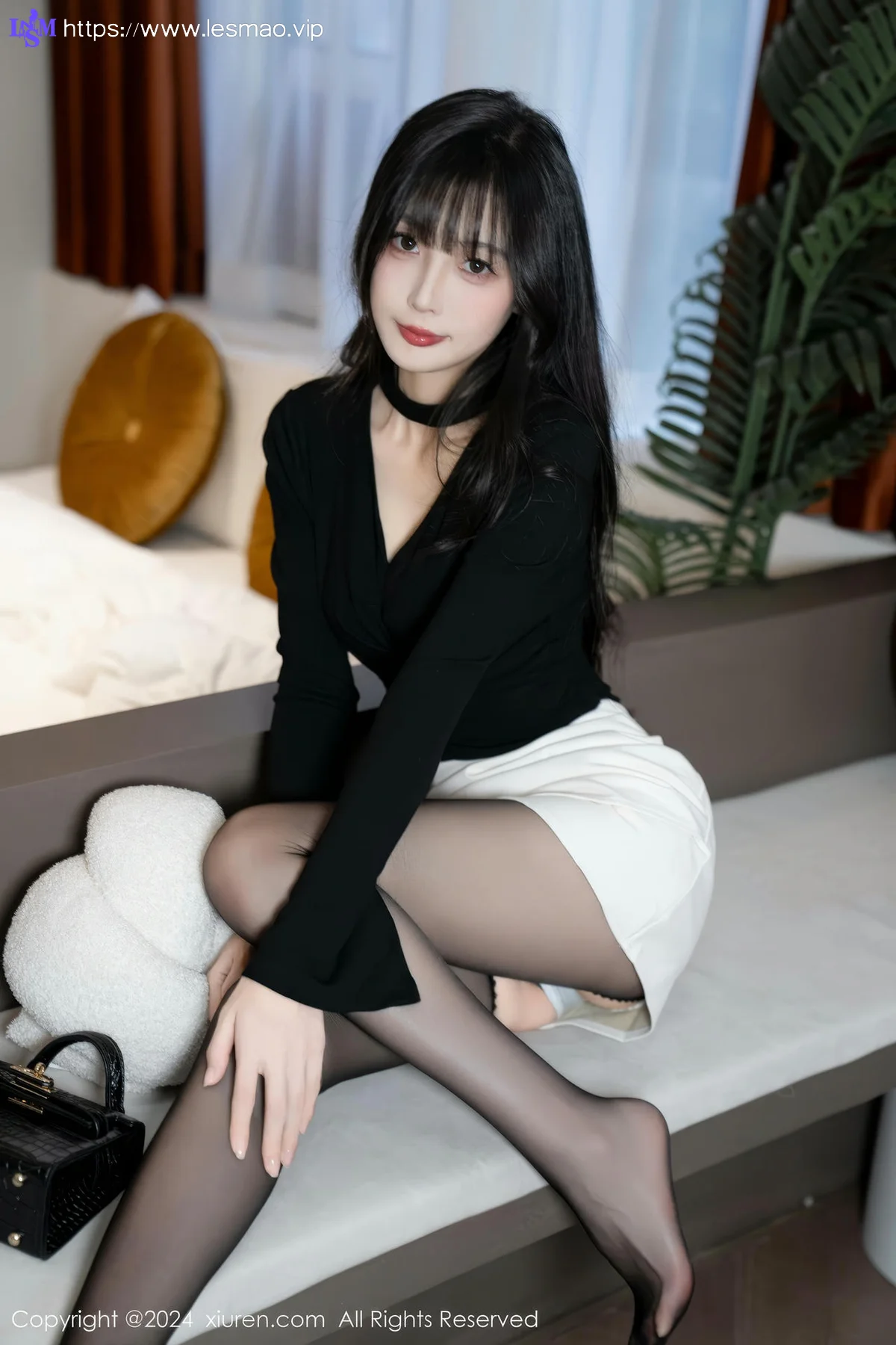 XiuRen 秀人 No.9691 林星阑 黑丝美腿内衣 - 28